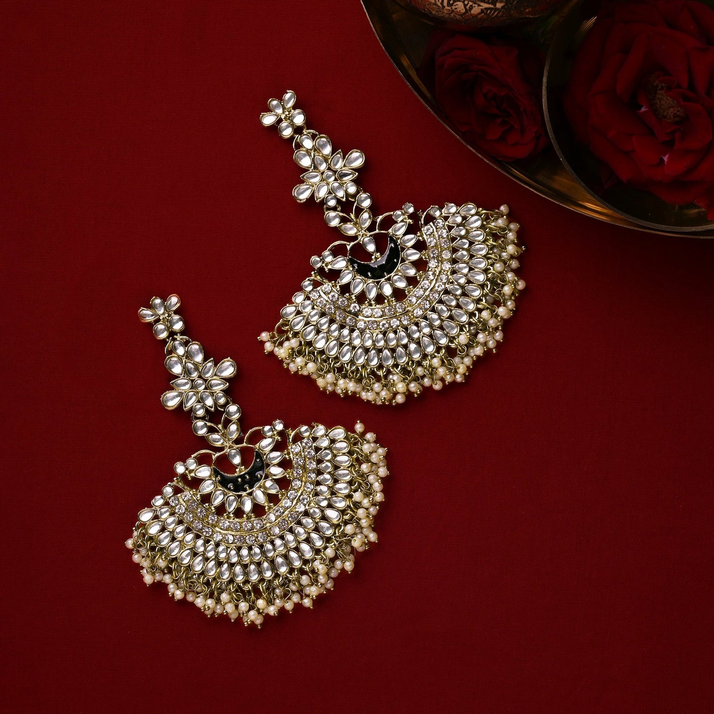 Kundan Chandbali Earrings