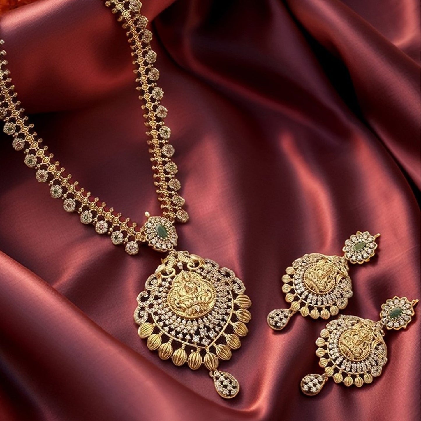 Golden Gilded Goddess Necklace Set