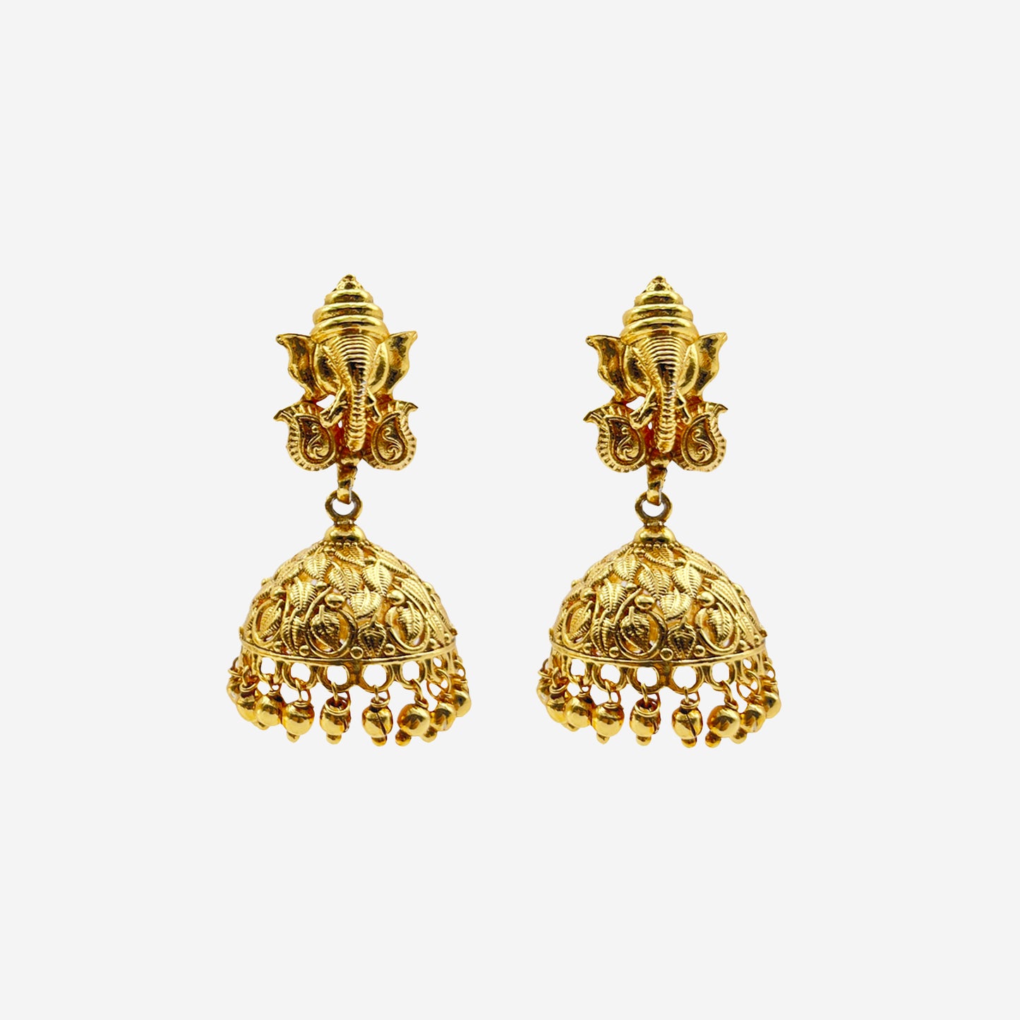 Golden Ganesha Jhumka Earring