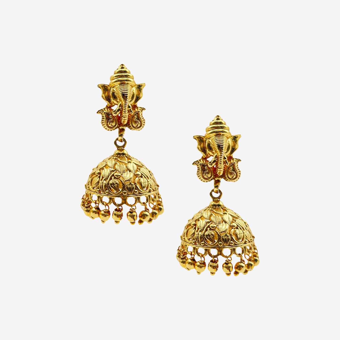 Golden Ganesha Jhumka Earring