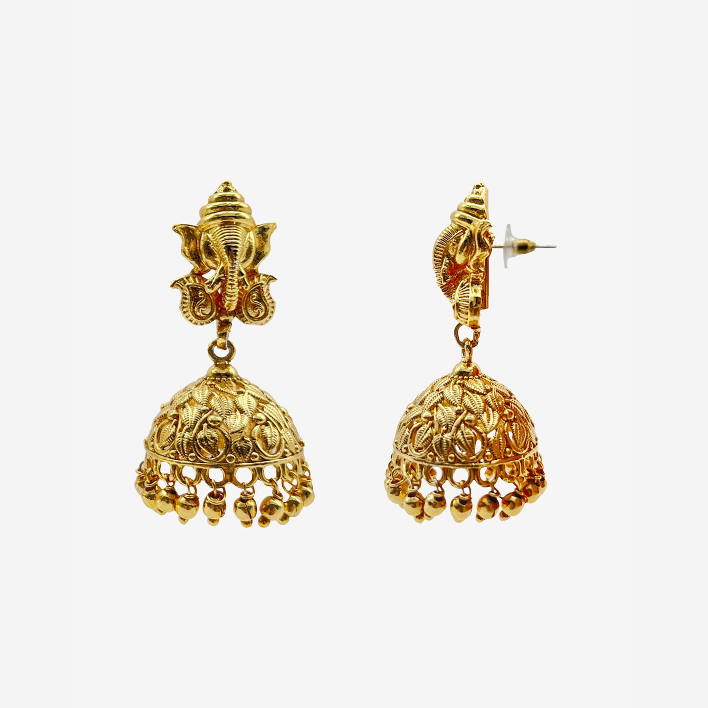 Golden Ganesha Jhumka Earring
