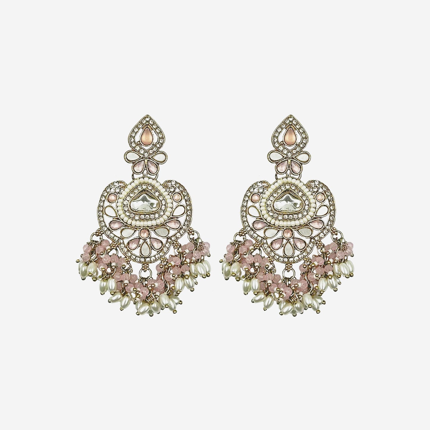Pink Stone Chandbalis