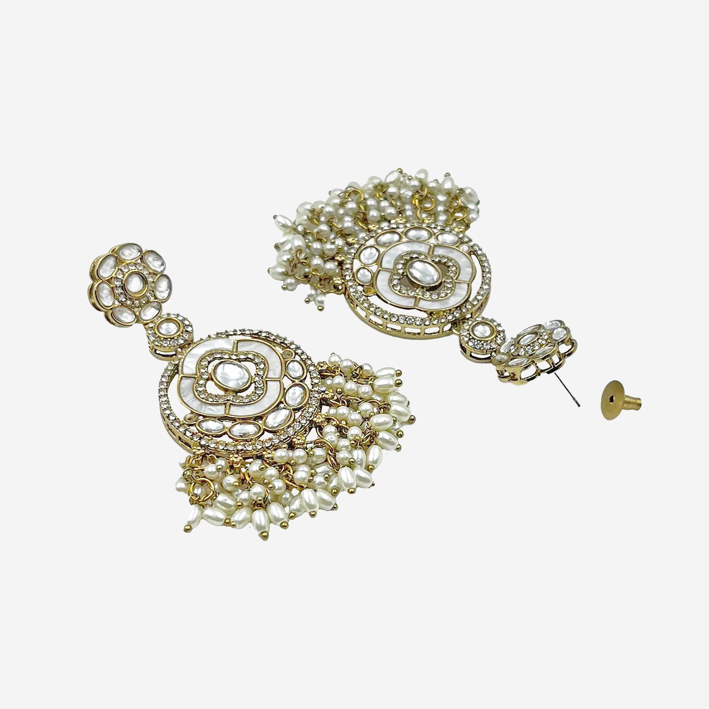 Flower Mother of Pearl Gold Earrings