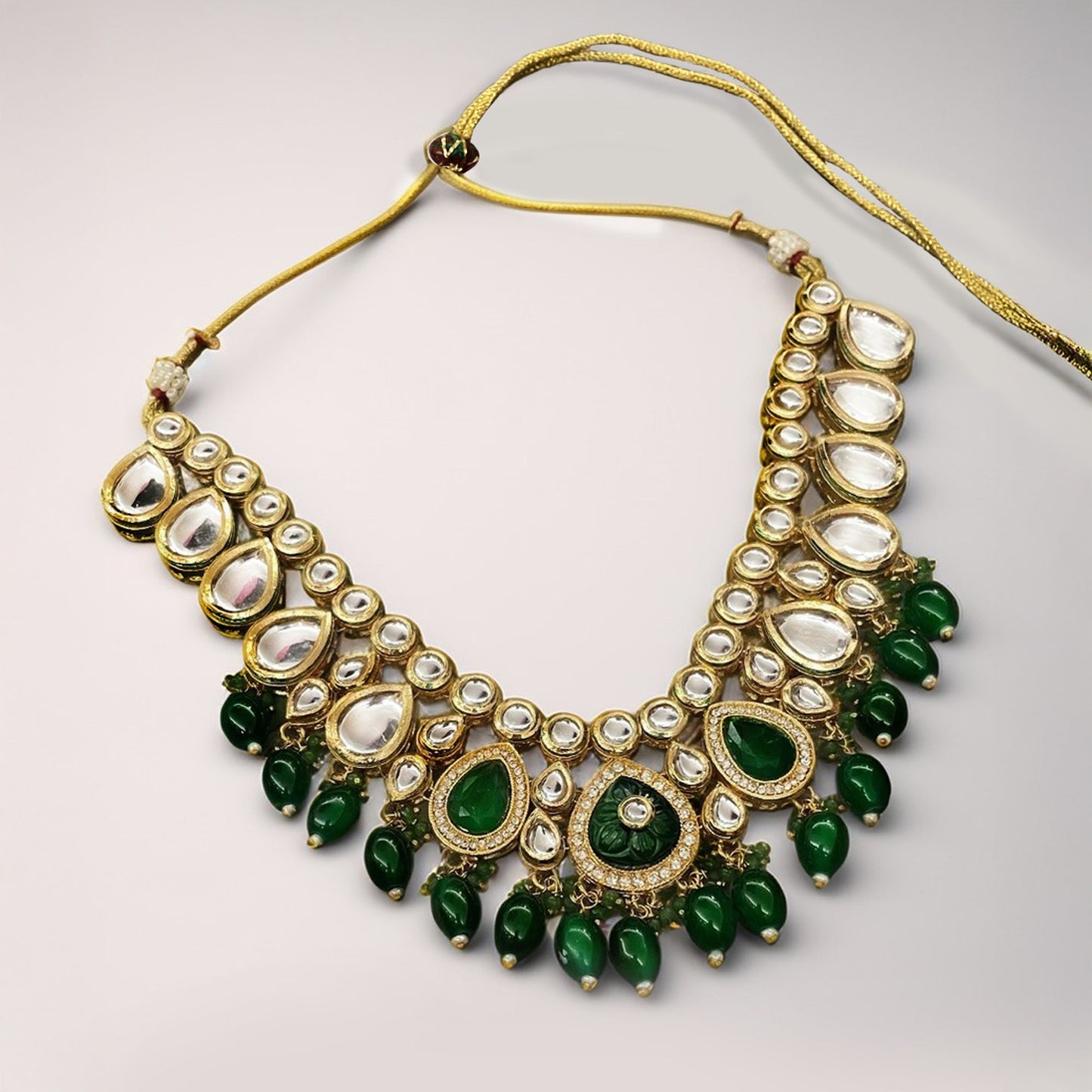 Kundan Meenakari Gold Jewellery Set
