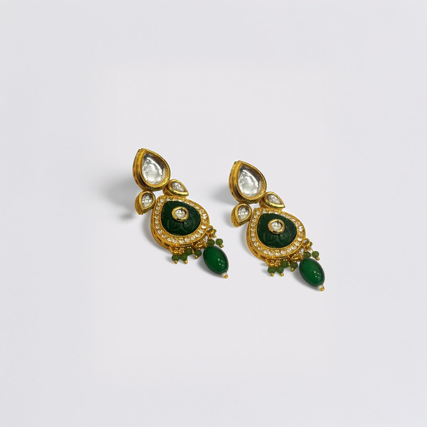 Kundan Meenakari Gold Jewellery Set