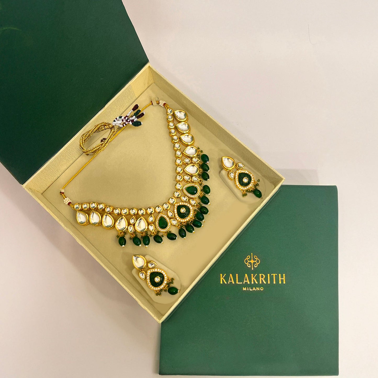 Kundan Meenakari Gold Jewellery Set