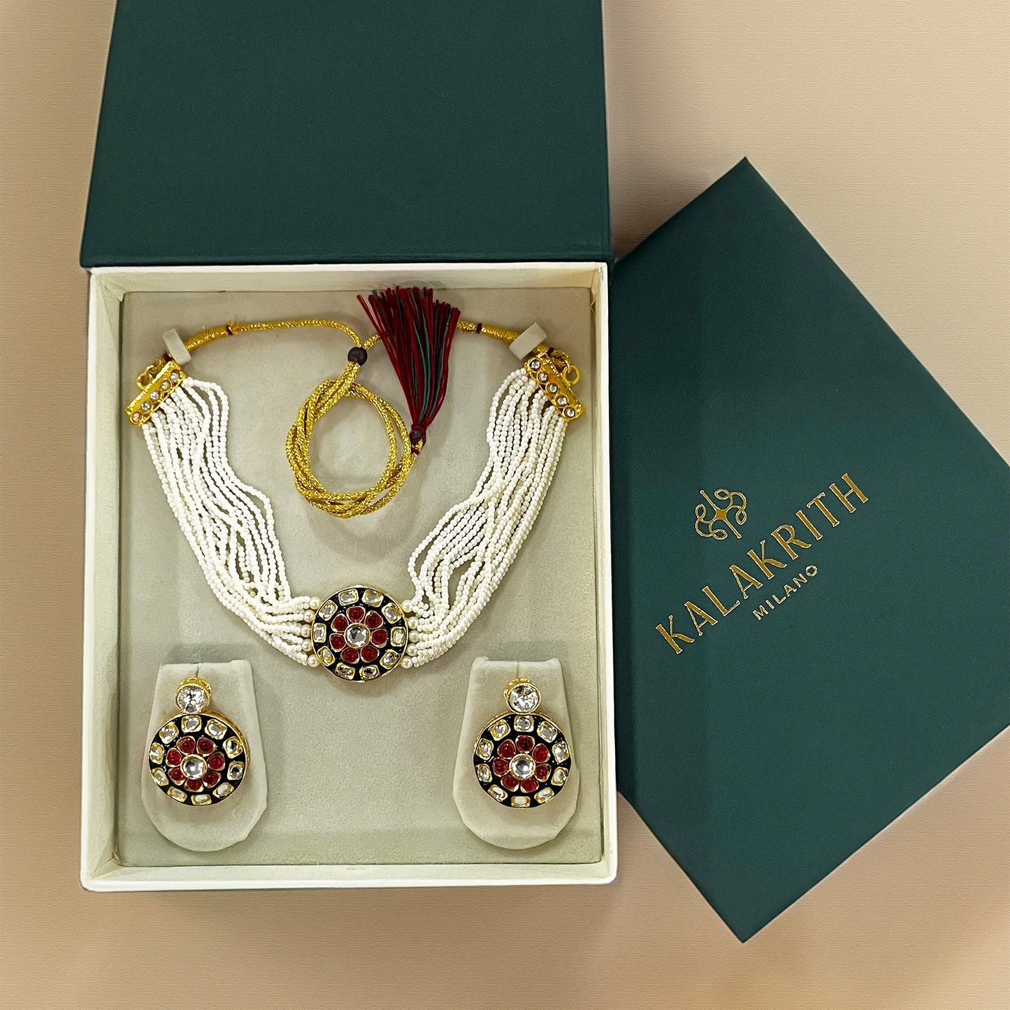 Kundan Pearl Choker Set