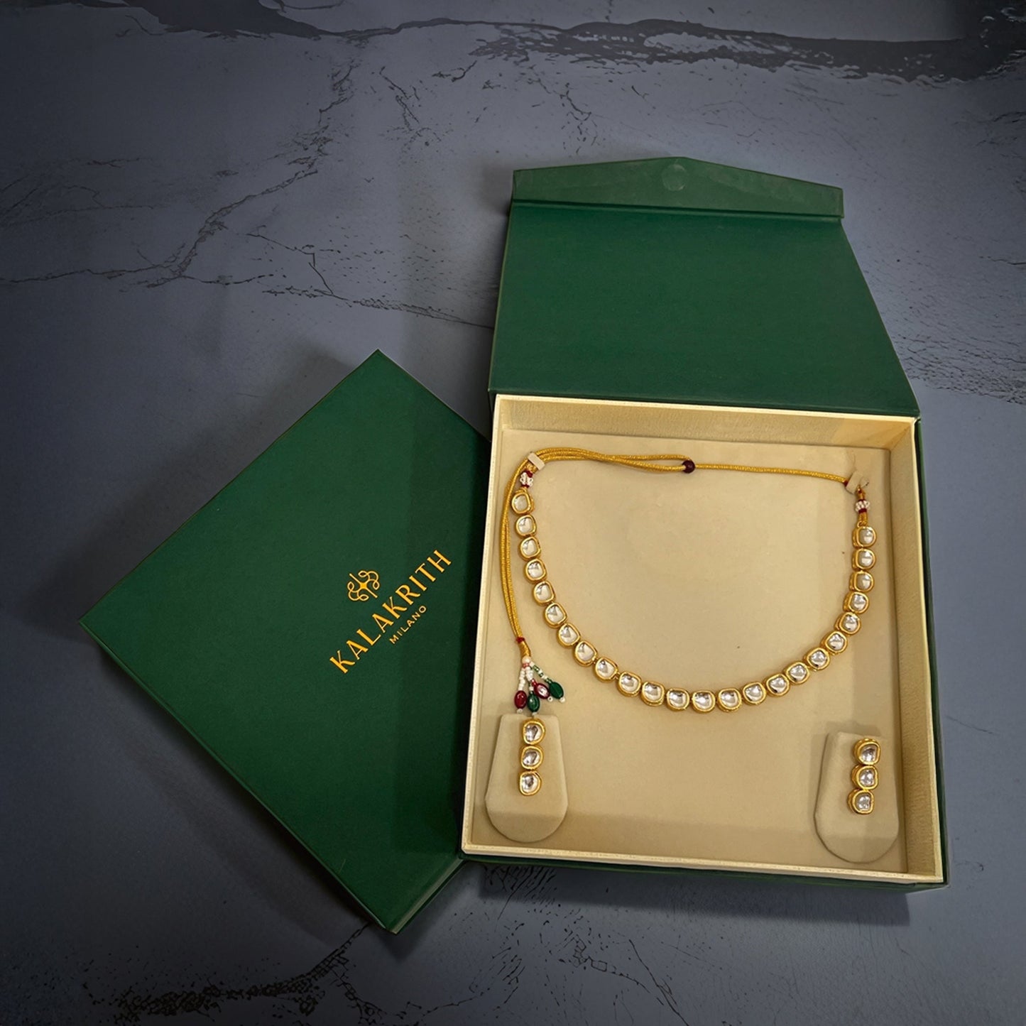 Kundan Meenakari Gold Jewellery set