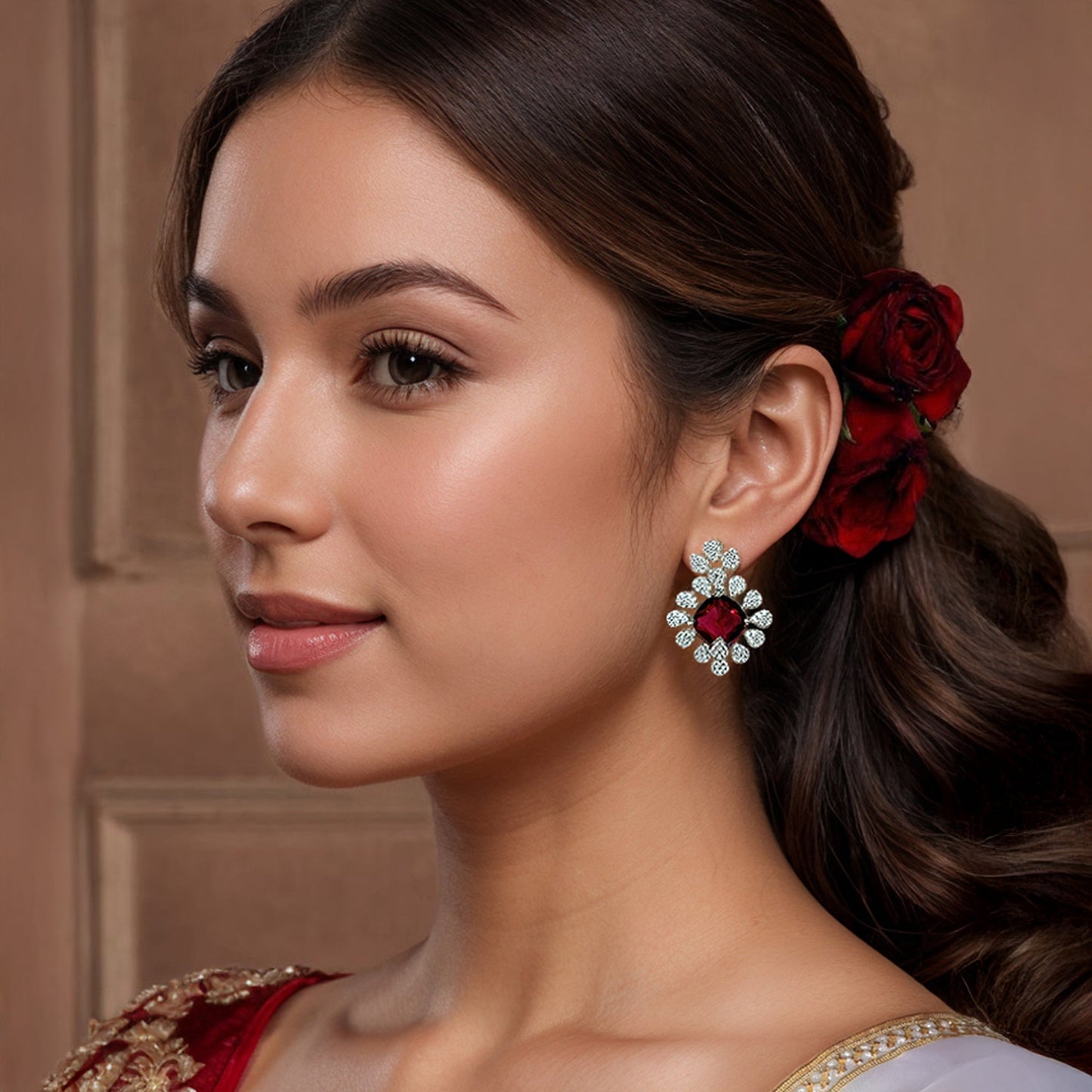 Catherine Classic Ruby Stud