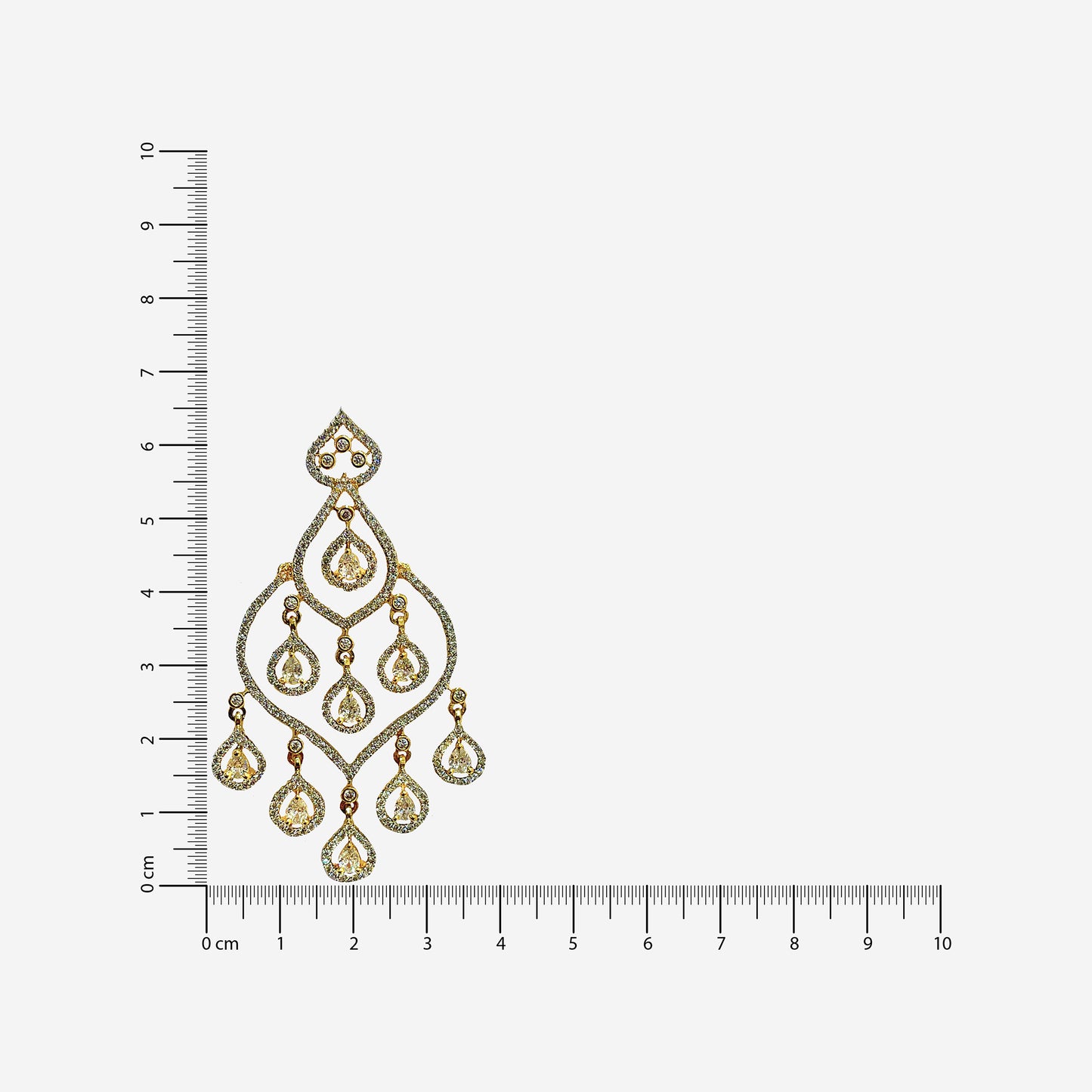 Zara Gold TwoTone Chandlier Earring