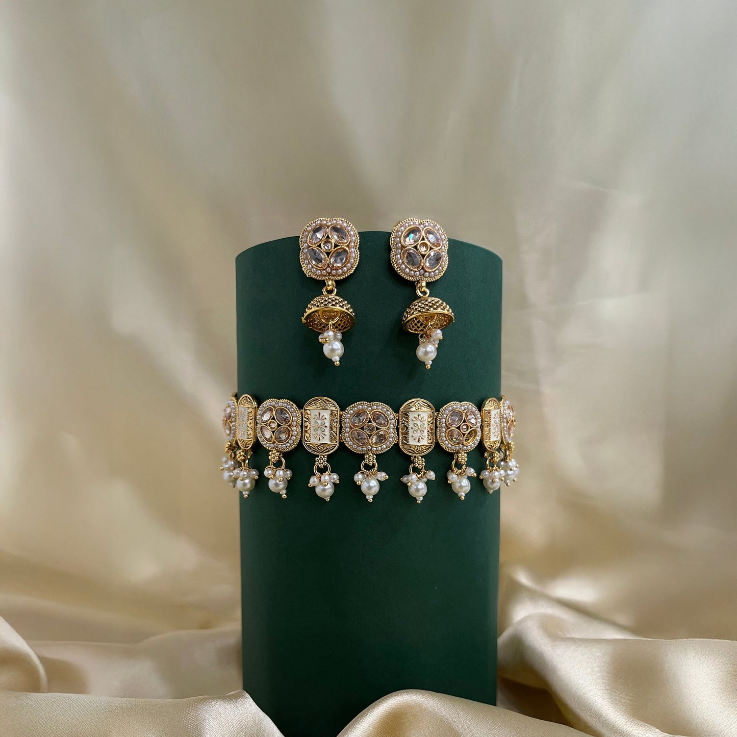 Gold Meera Antique Choker Set