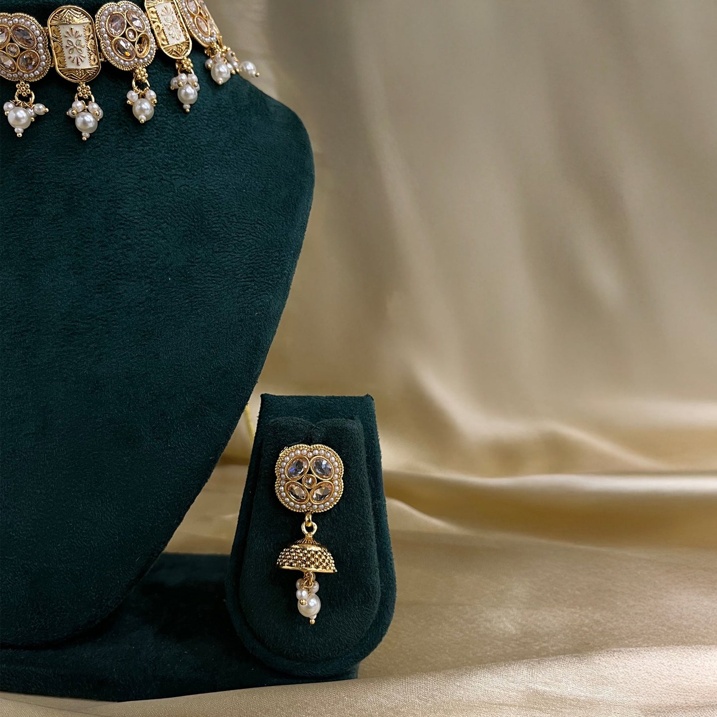 Gold Meera Antique Choker Set