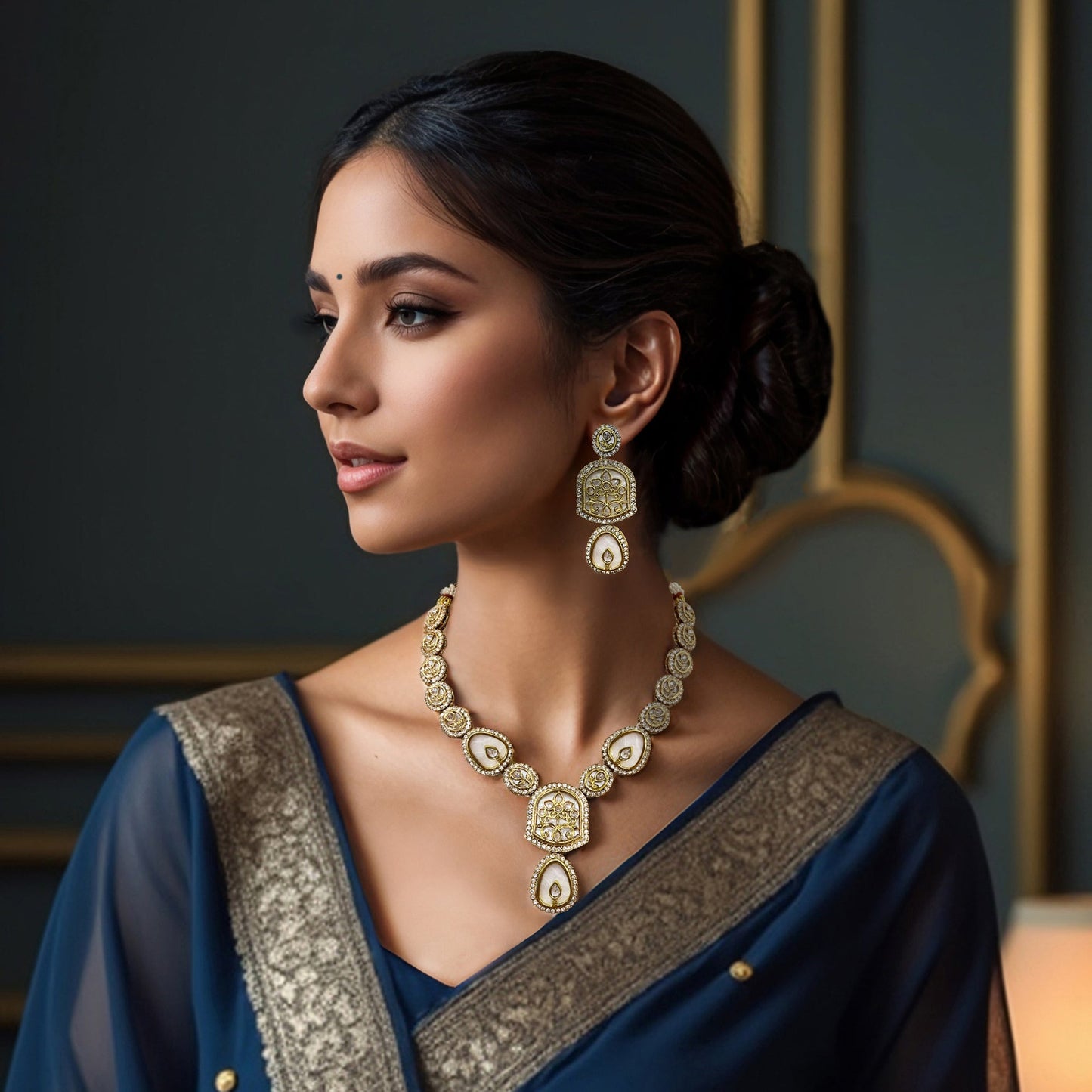 Mallika Antique Necklace Set
