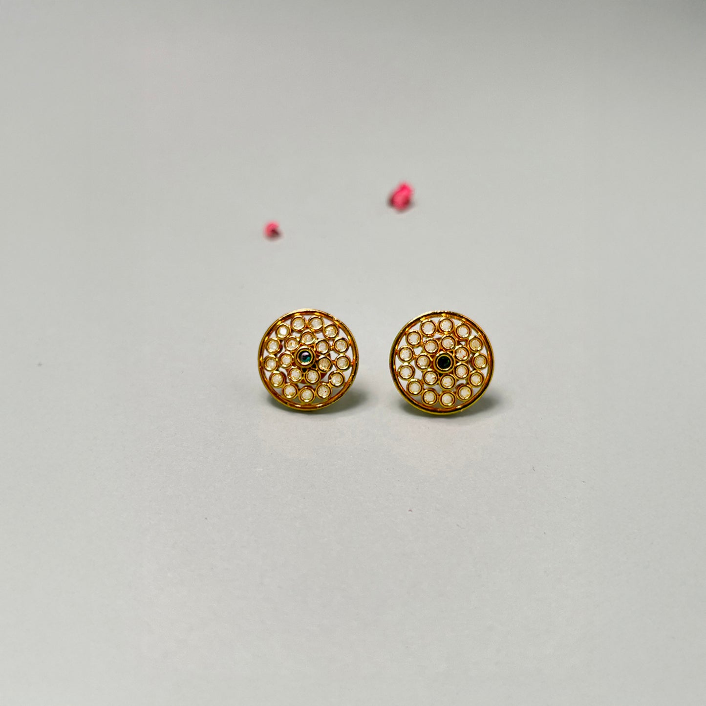 Ishita Gold and Ruby Studded Pendant Set