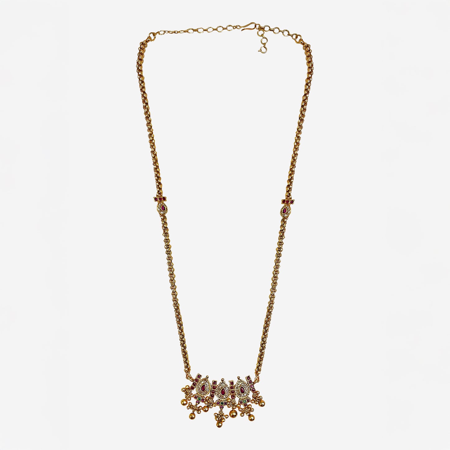 Indira Gold Long Necklace Set