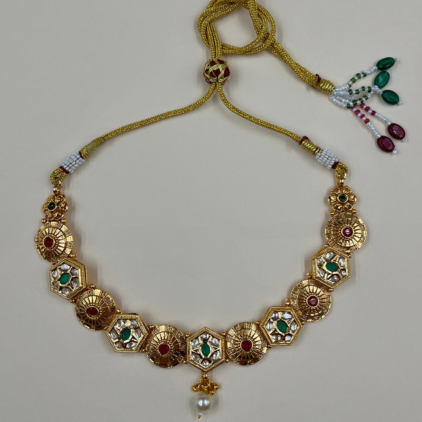 Gold Chakra Choker Set