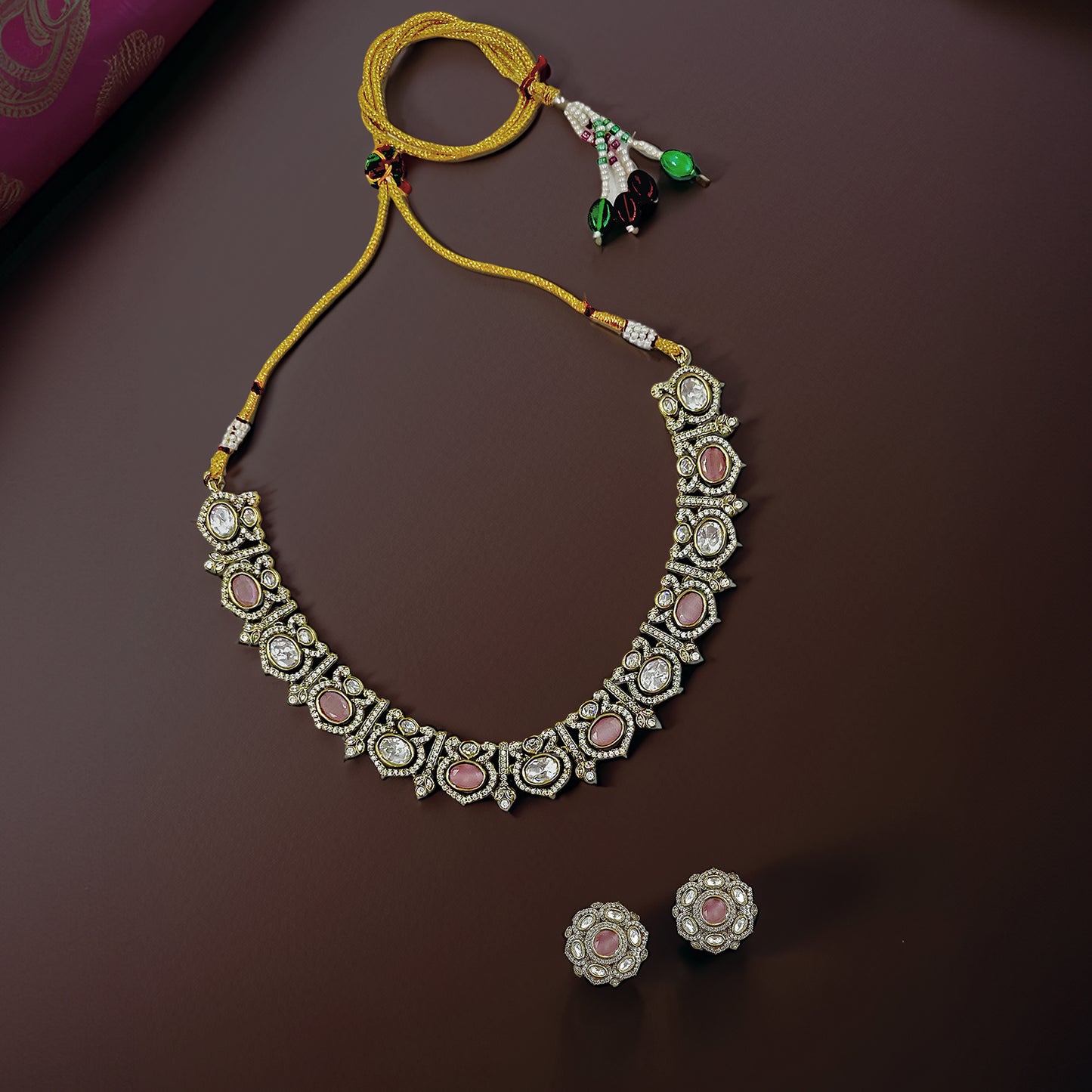 Pink Gulnaz Necklace Set