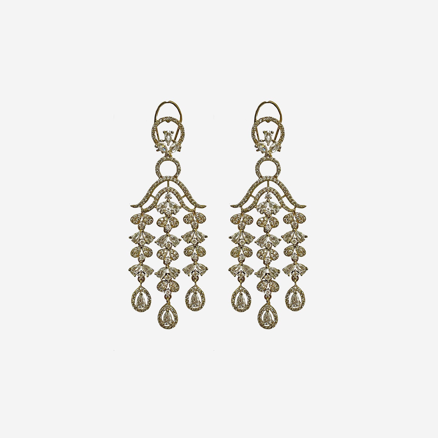 Meher Gold Multi Drop Danglers
