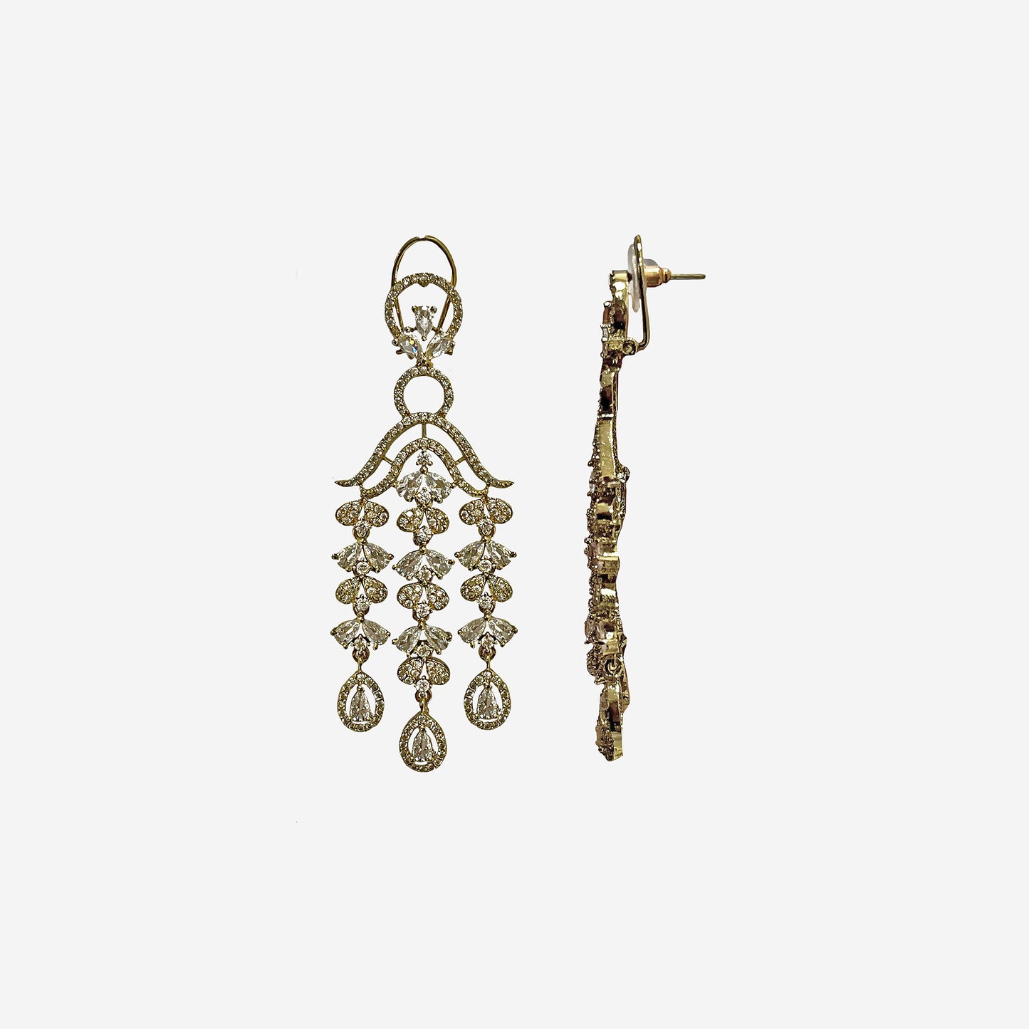 Meher Gold Multi Drop Danglers