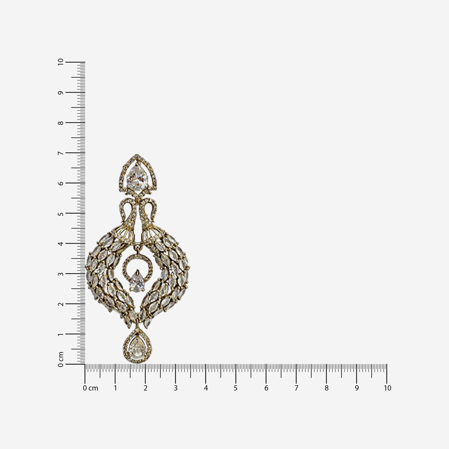 Mahira Gold Pear Drop Danglers Earrings