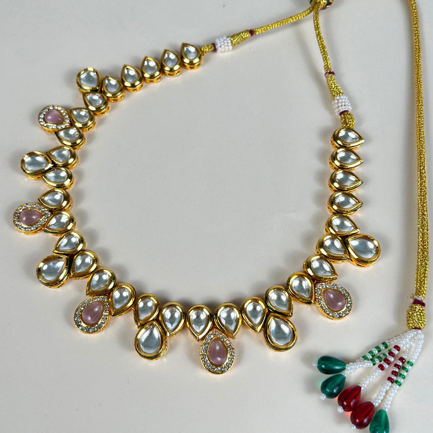 Padmika Pink Kundan Necklace Set