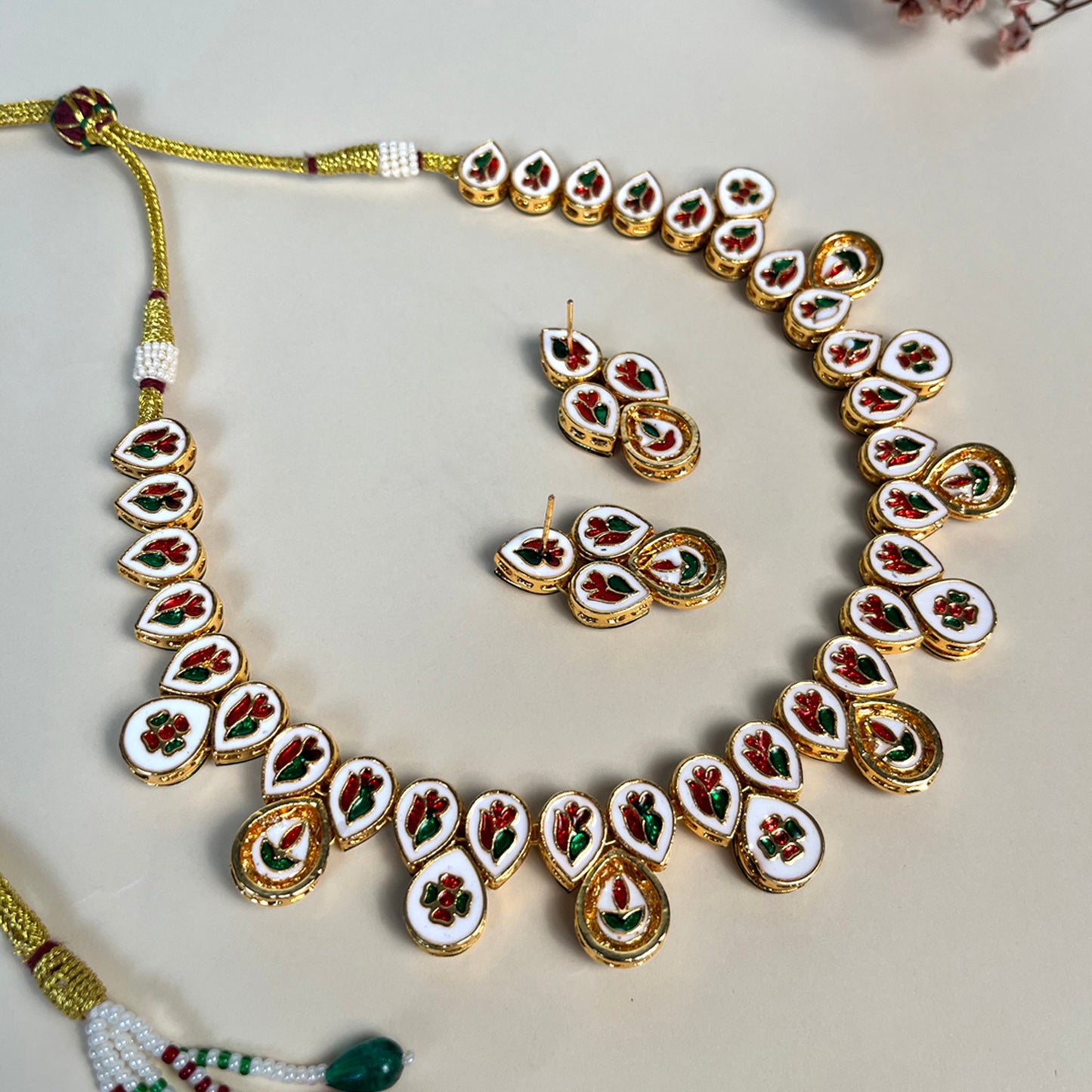 Padmika Pink Kundan Necklace Set