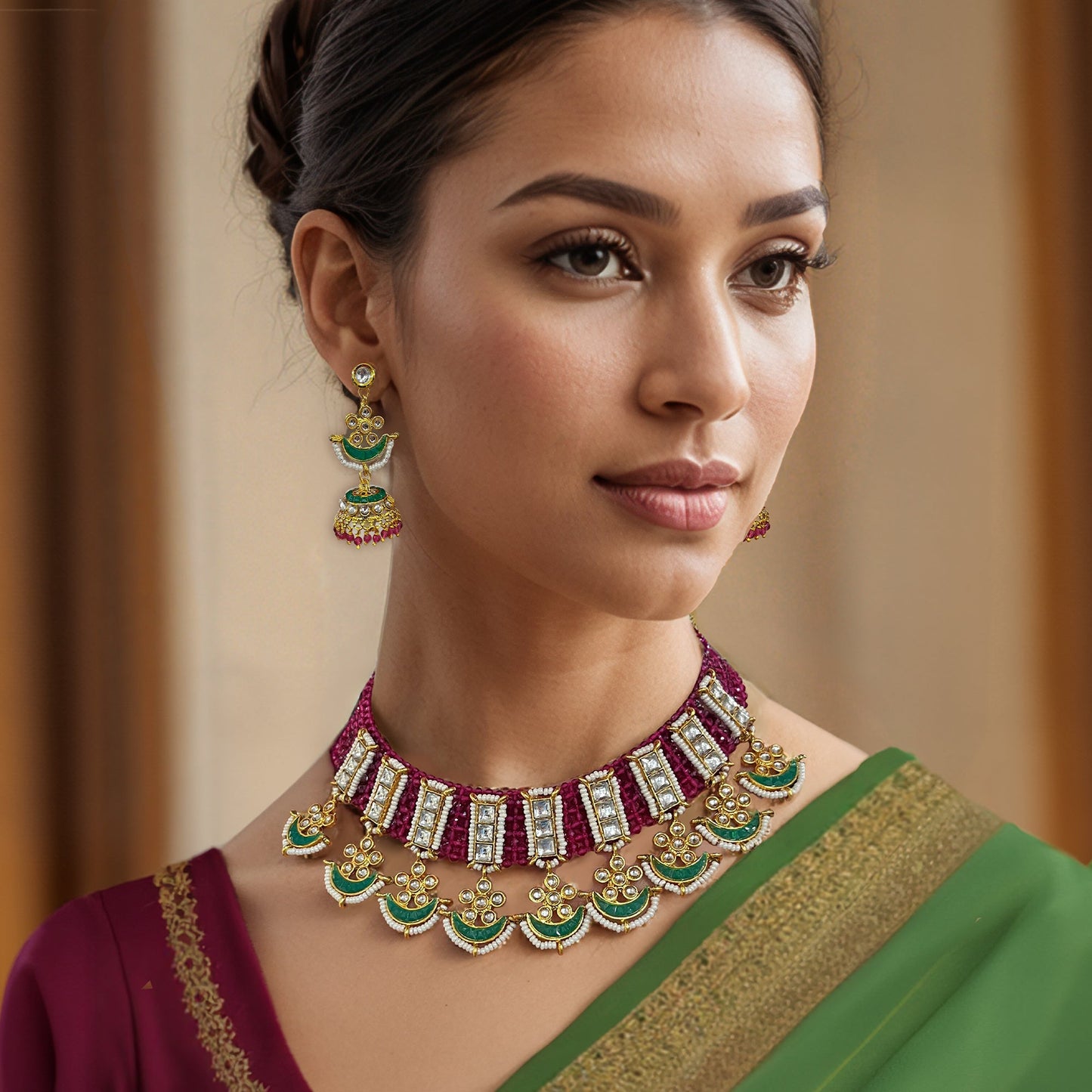 Roohani Polki Choker Necklace
