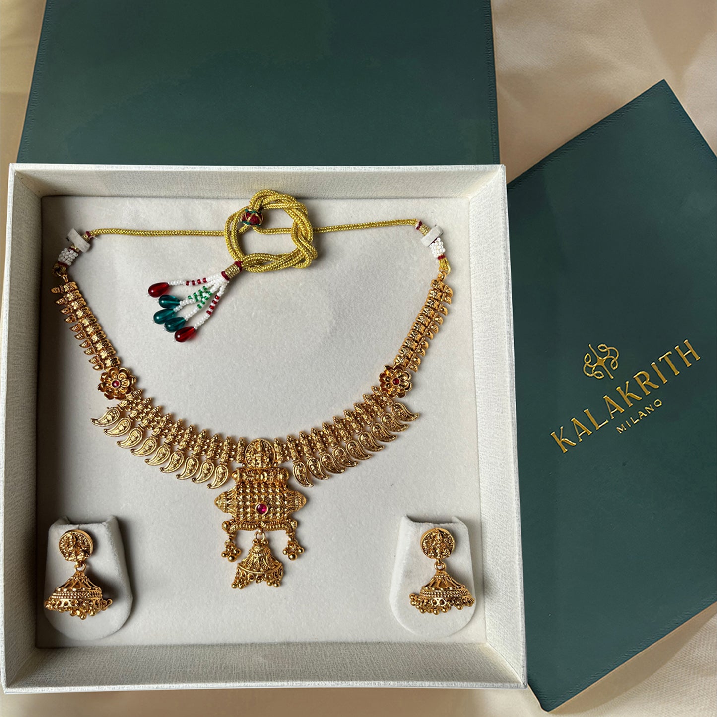 Padmapriya Gold temple Necklace Set