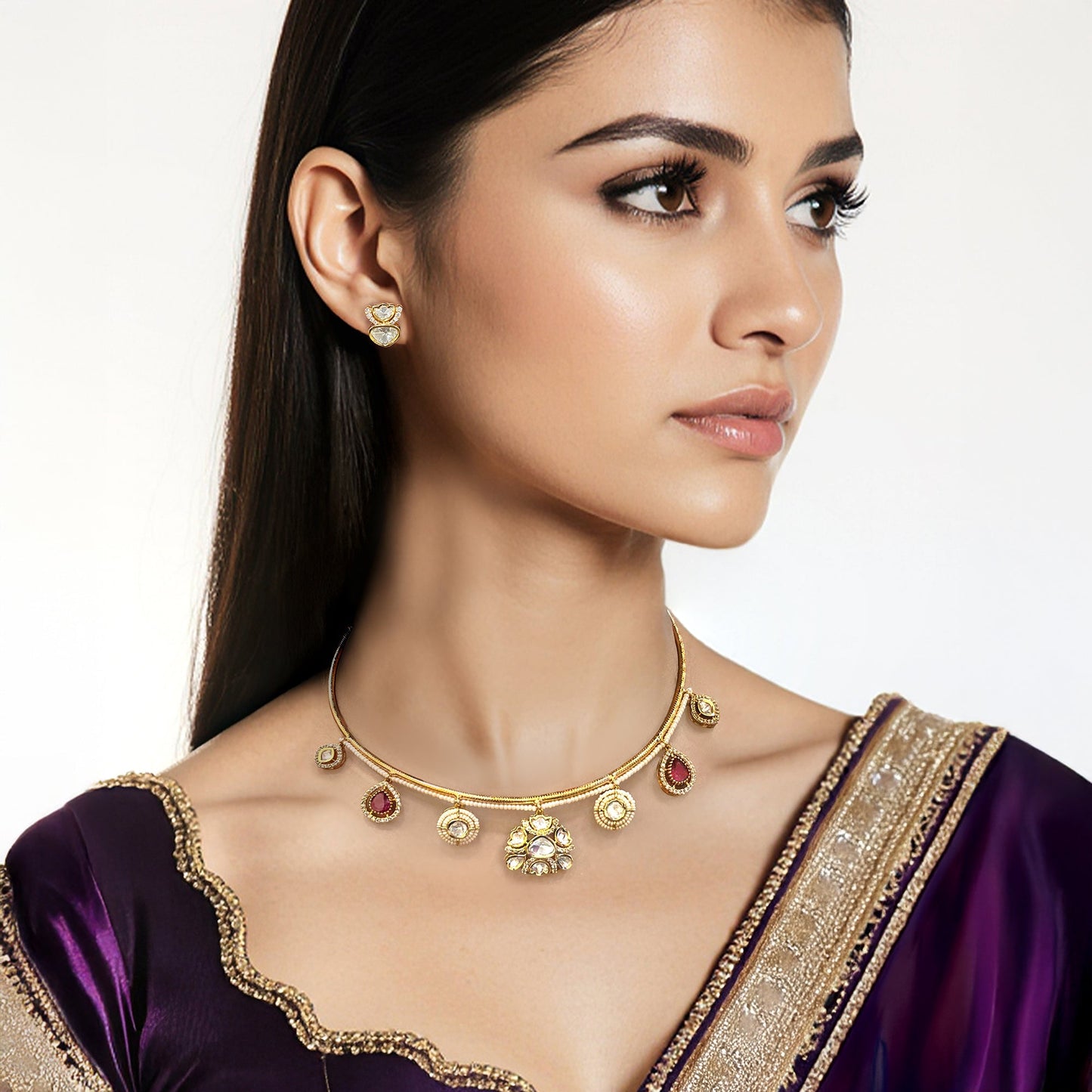 Divyangi Polki Hasli Set