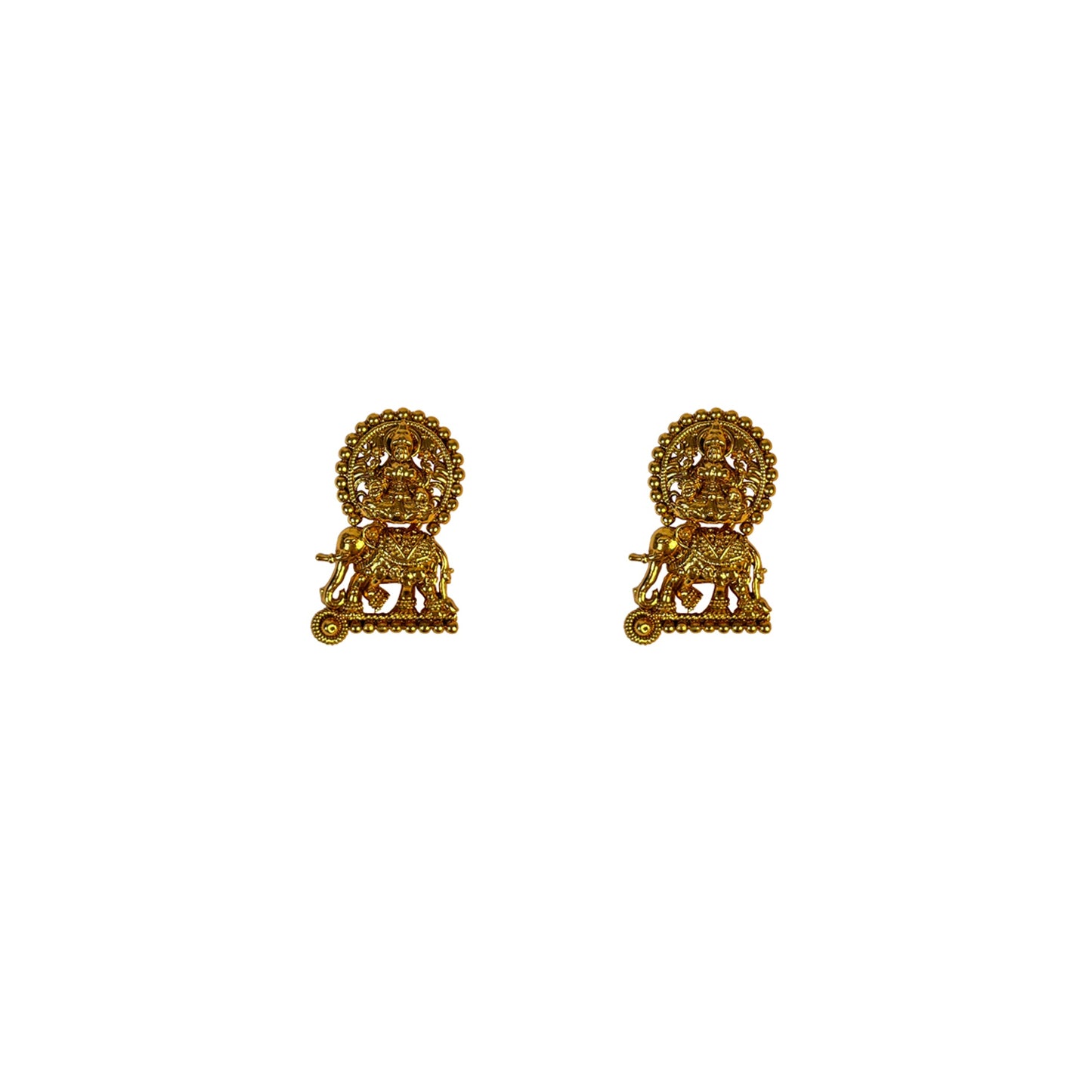 Gajalaxmi Gold Temple Necklace Set