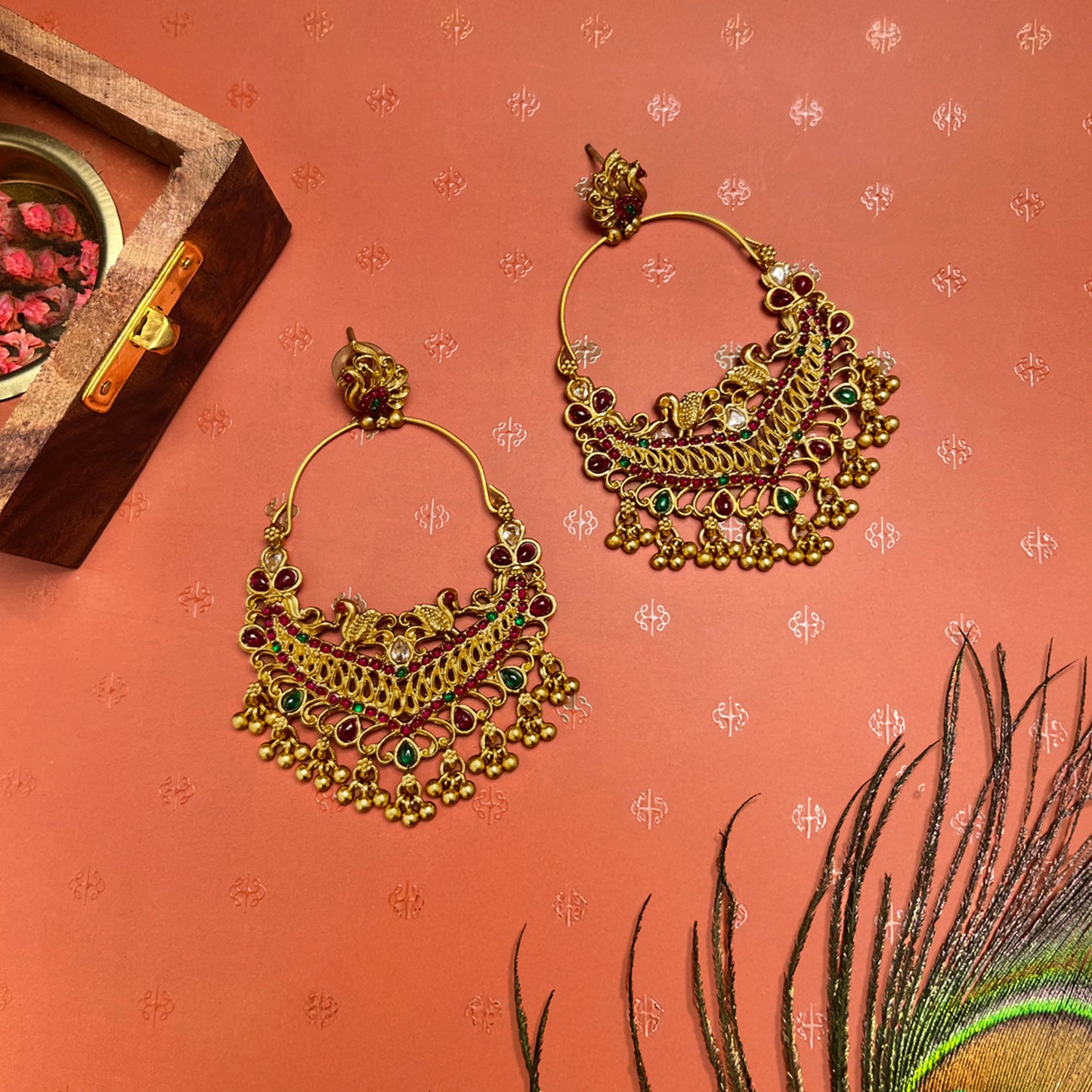 Adhya Golden Chandbalis