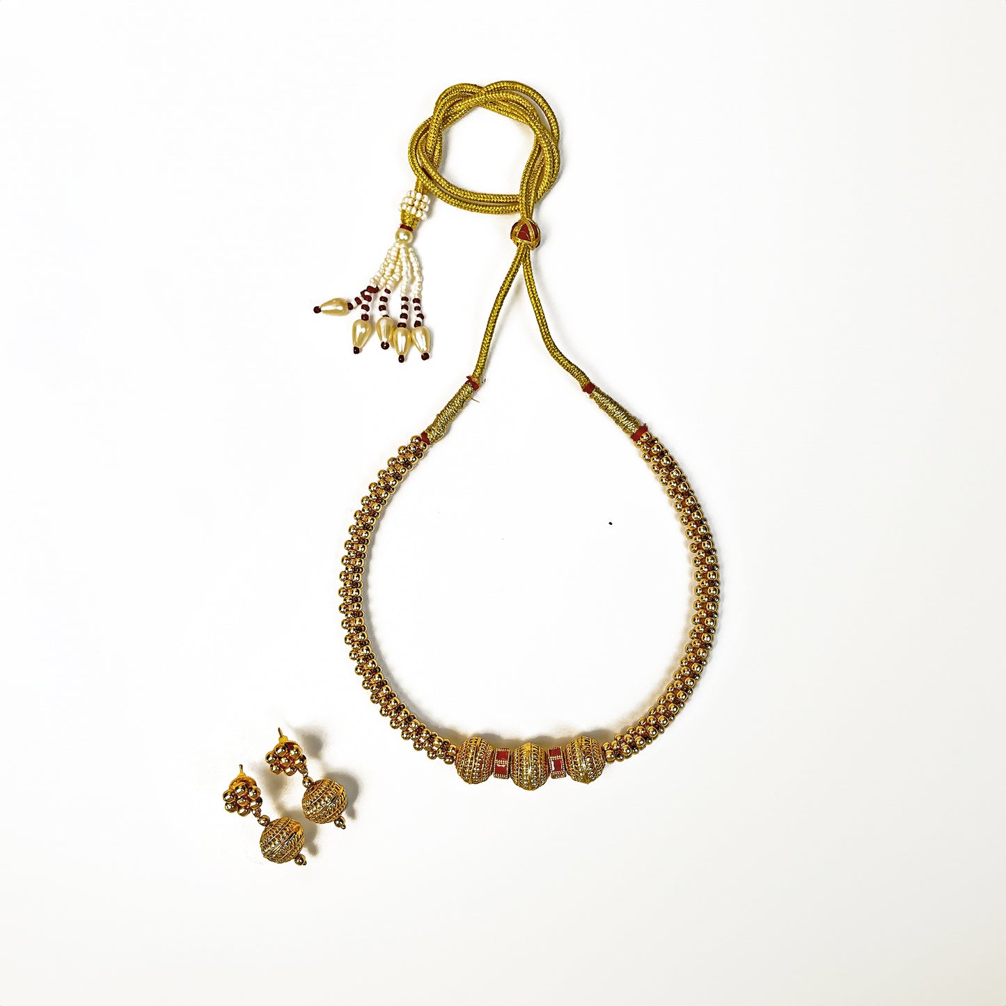 Ramya Thusi Gold Necklace Set