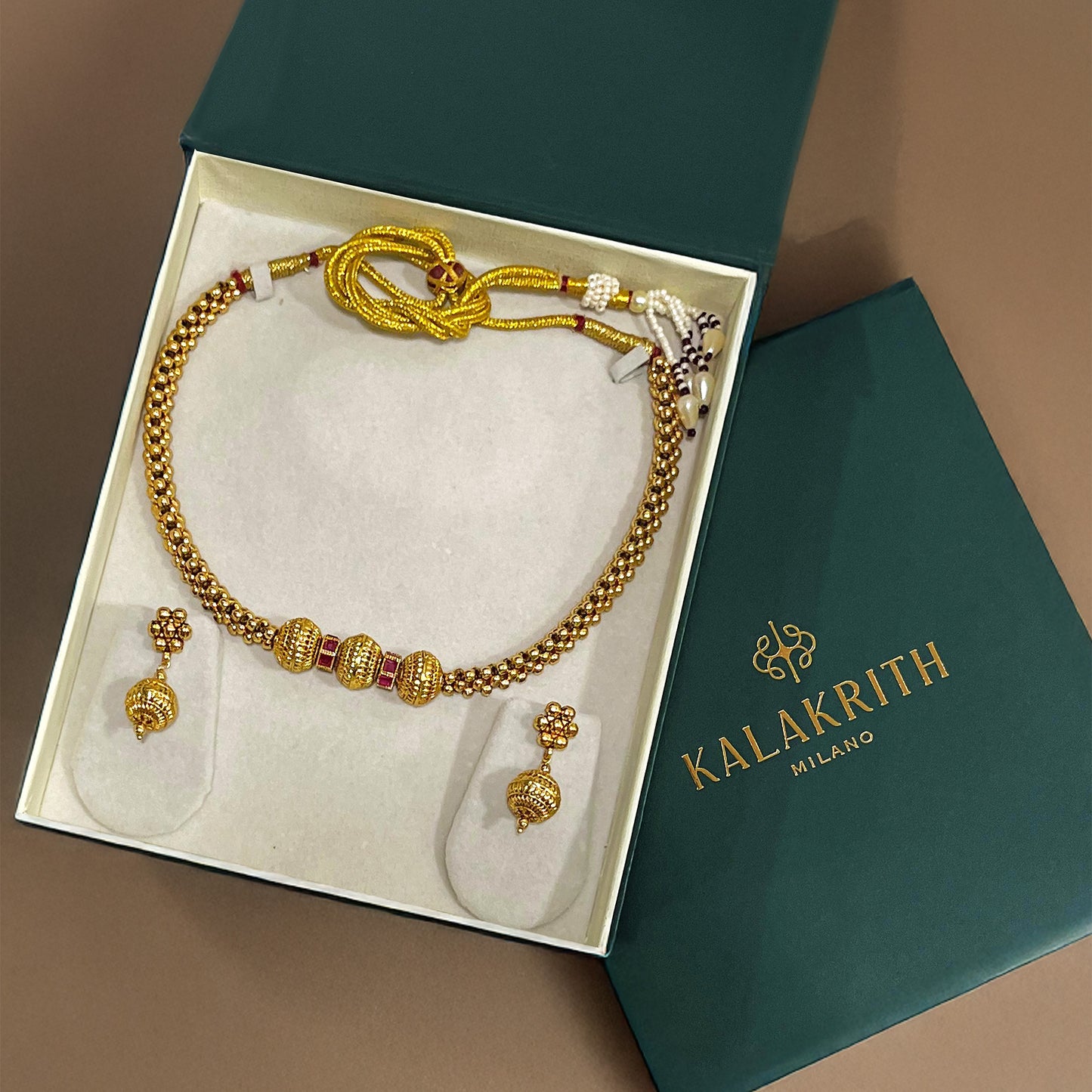 Ramya Thusi Gold Necklace Set