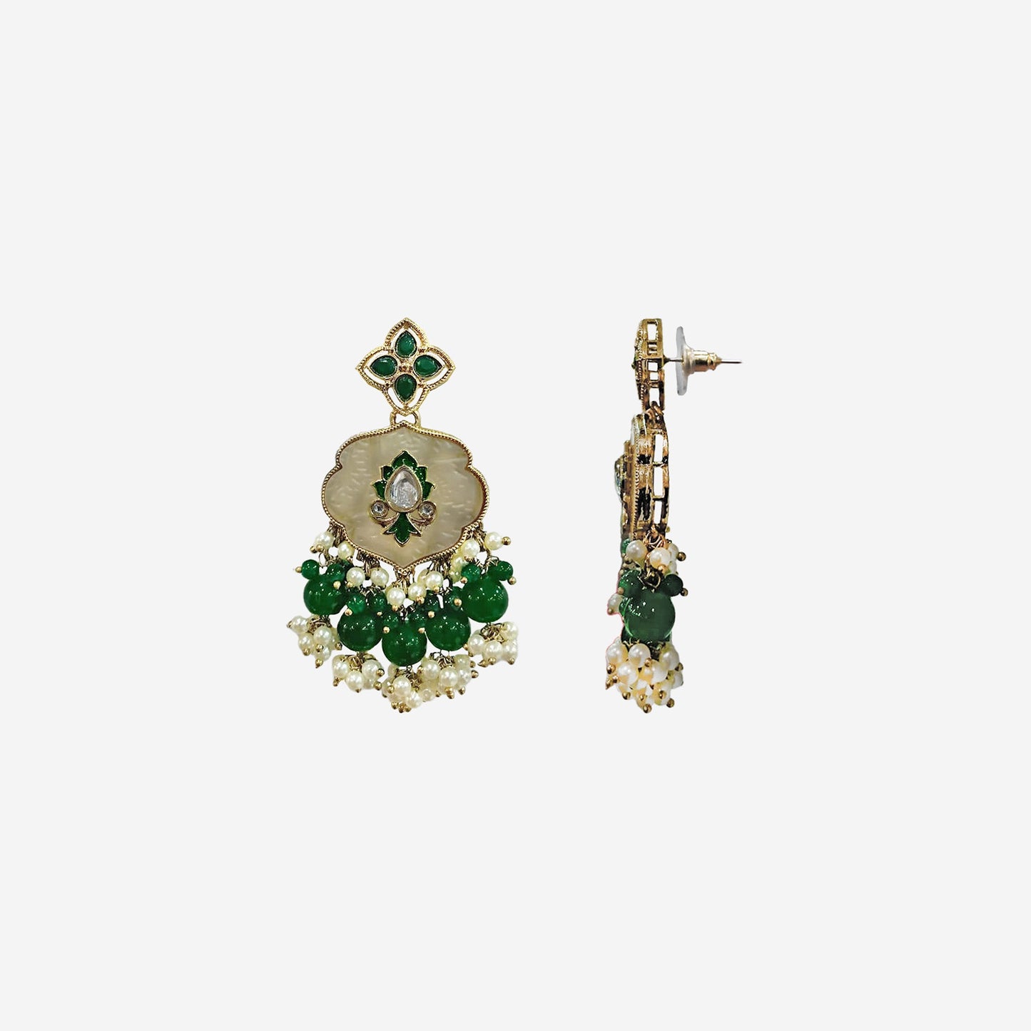 Ira Emerald Chandlier Earrings
