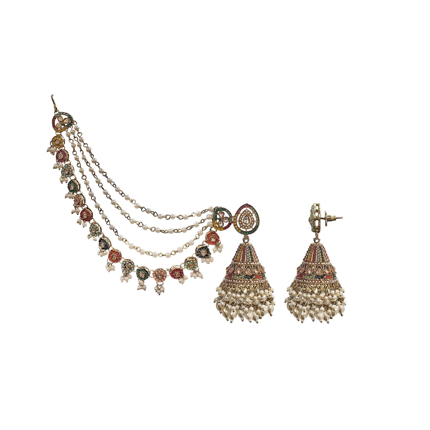 Hina Beaded Jhumkas