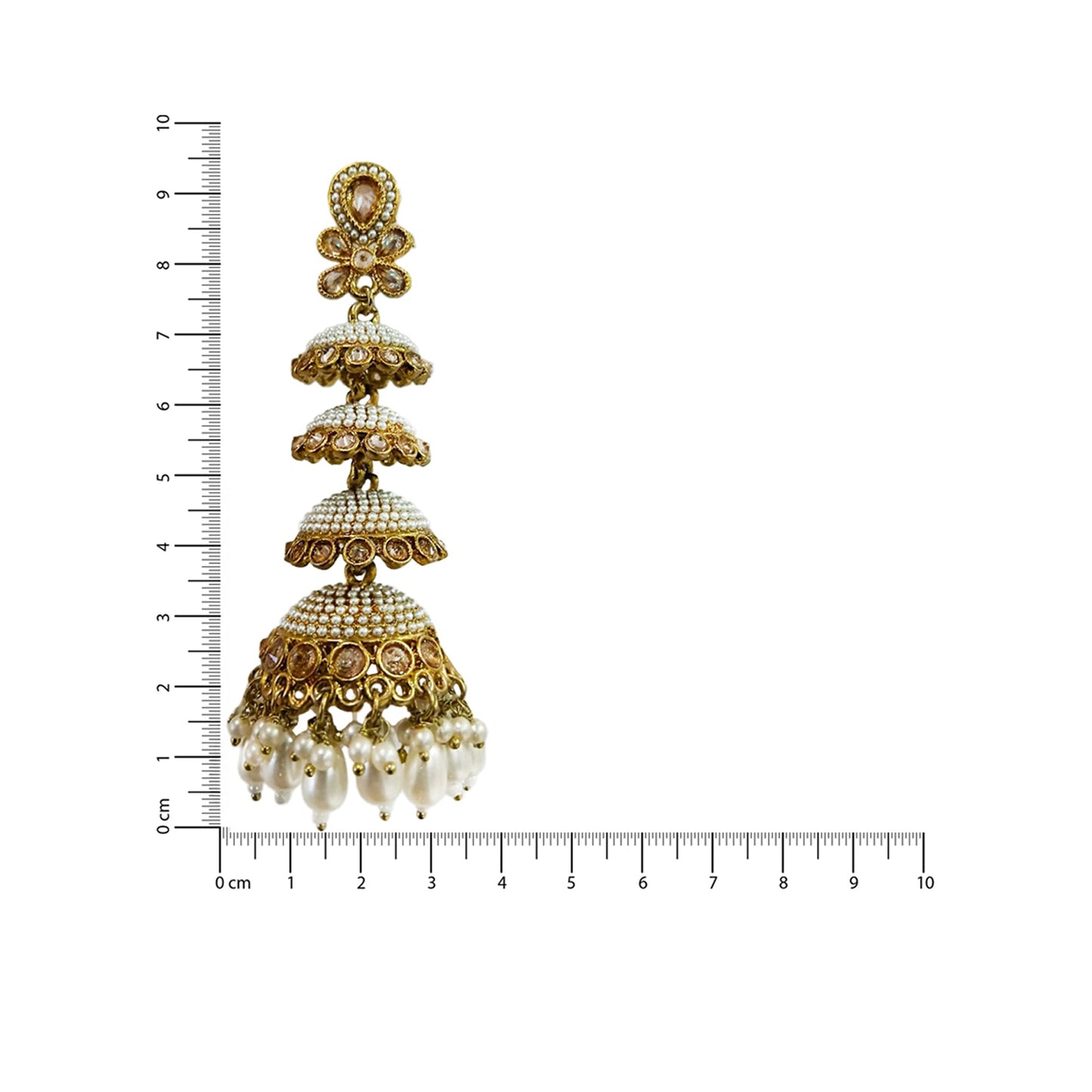 Minar Multilayer Beaded Jhumkas