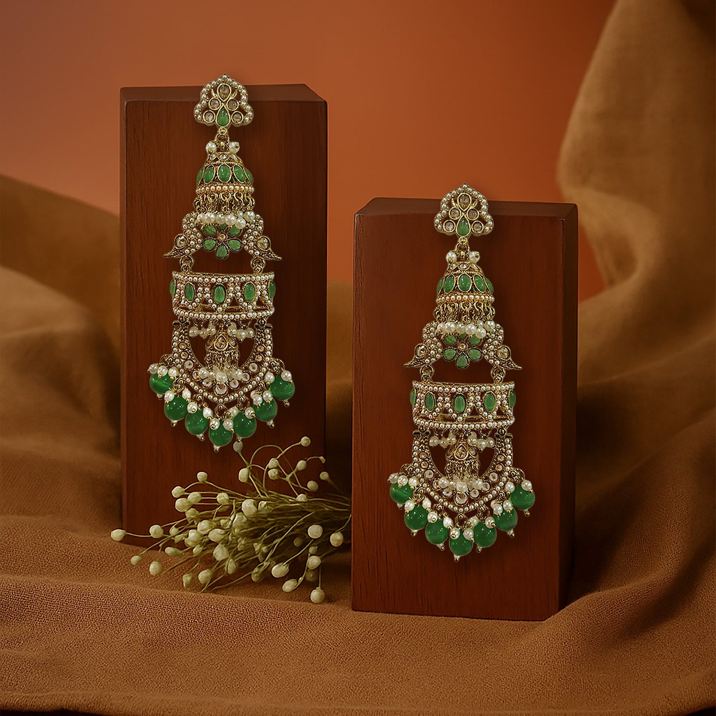 Saba Statement Beaded Danglers