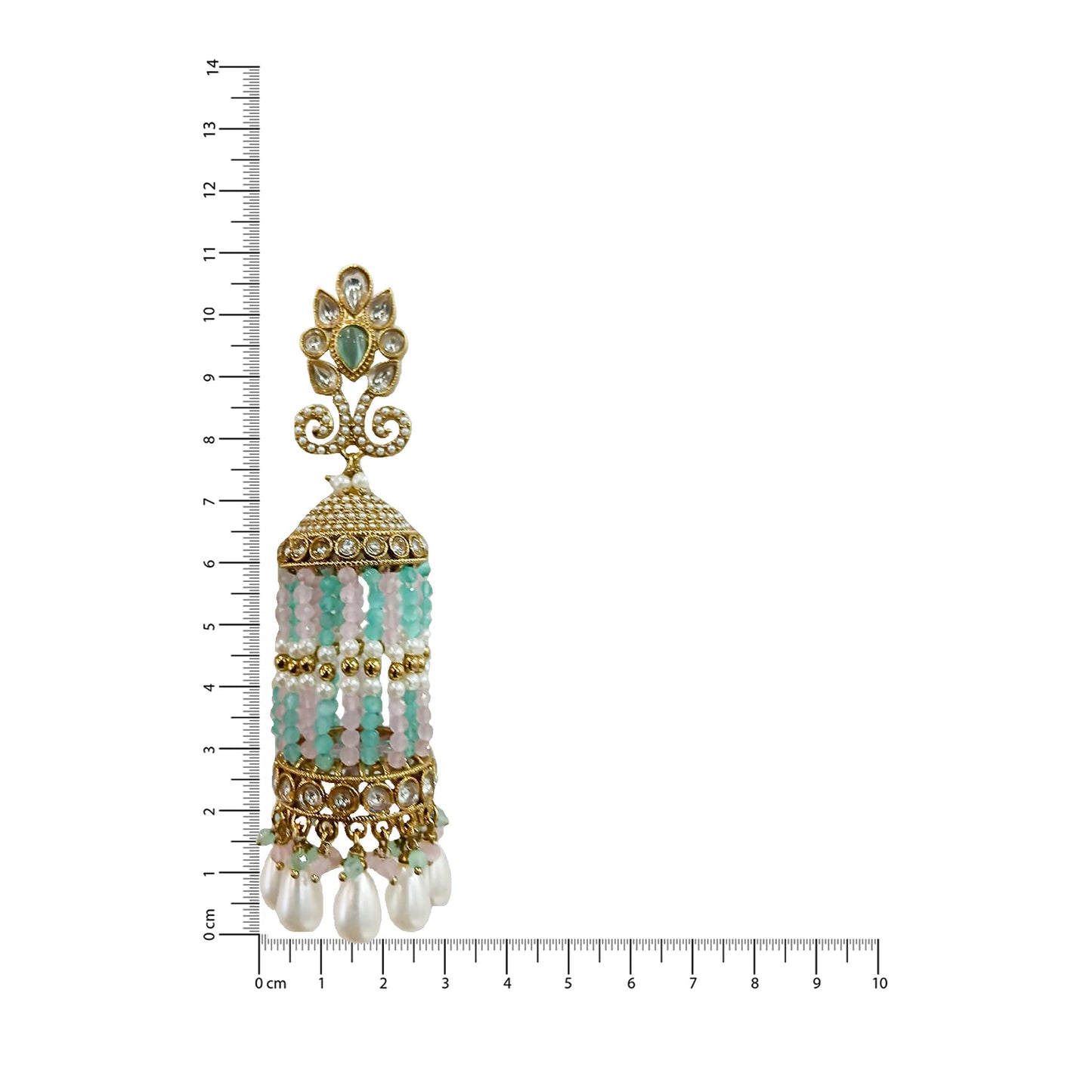 Nida Statement Beaded Jhumkas