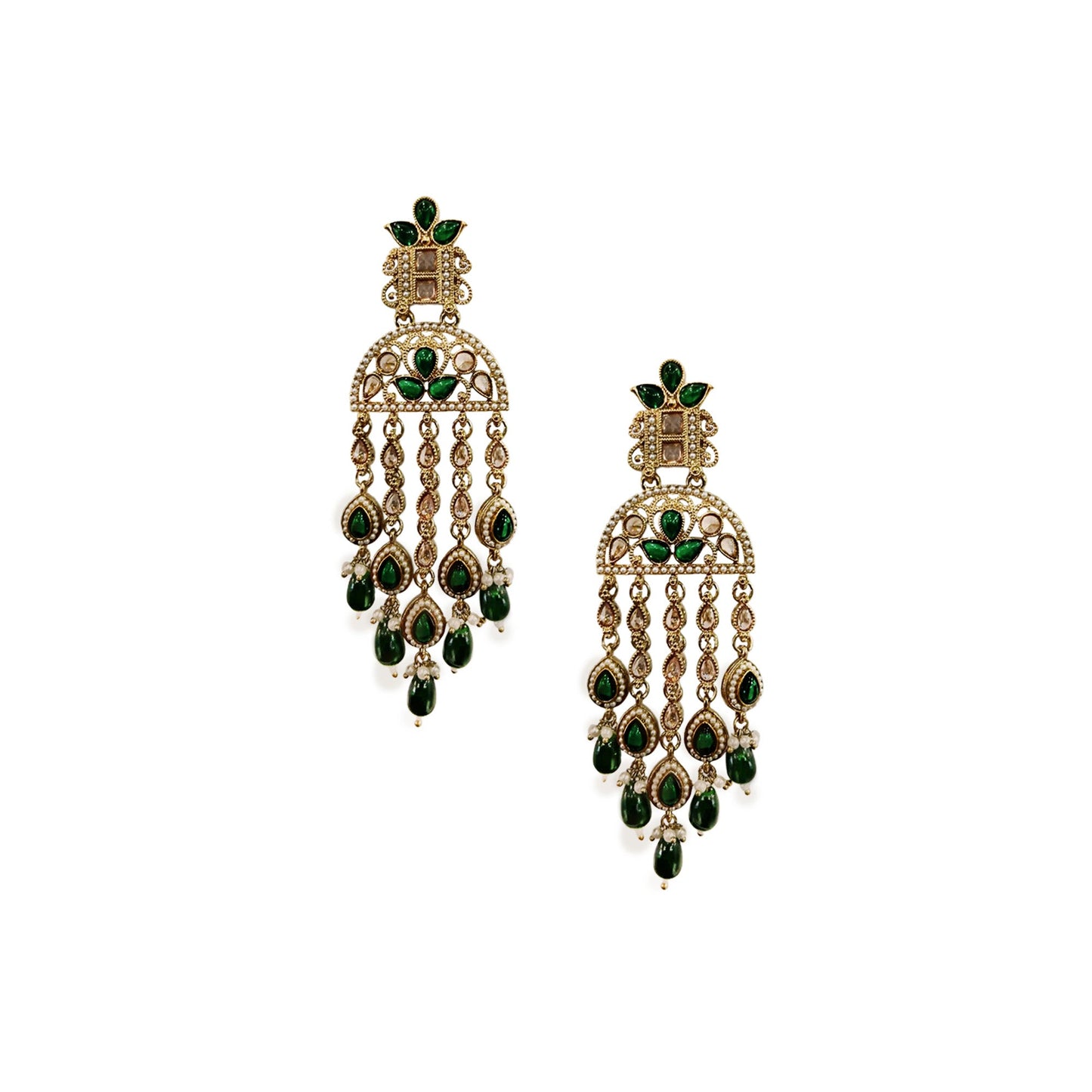 Aarohi Emerald Dangler Earrings