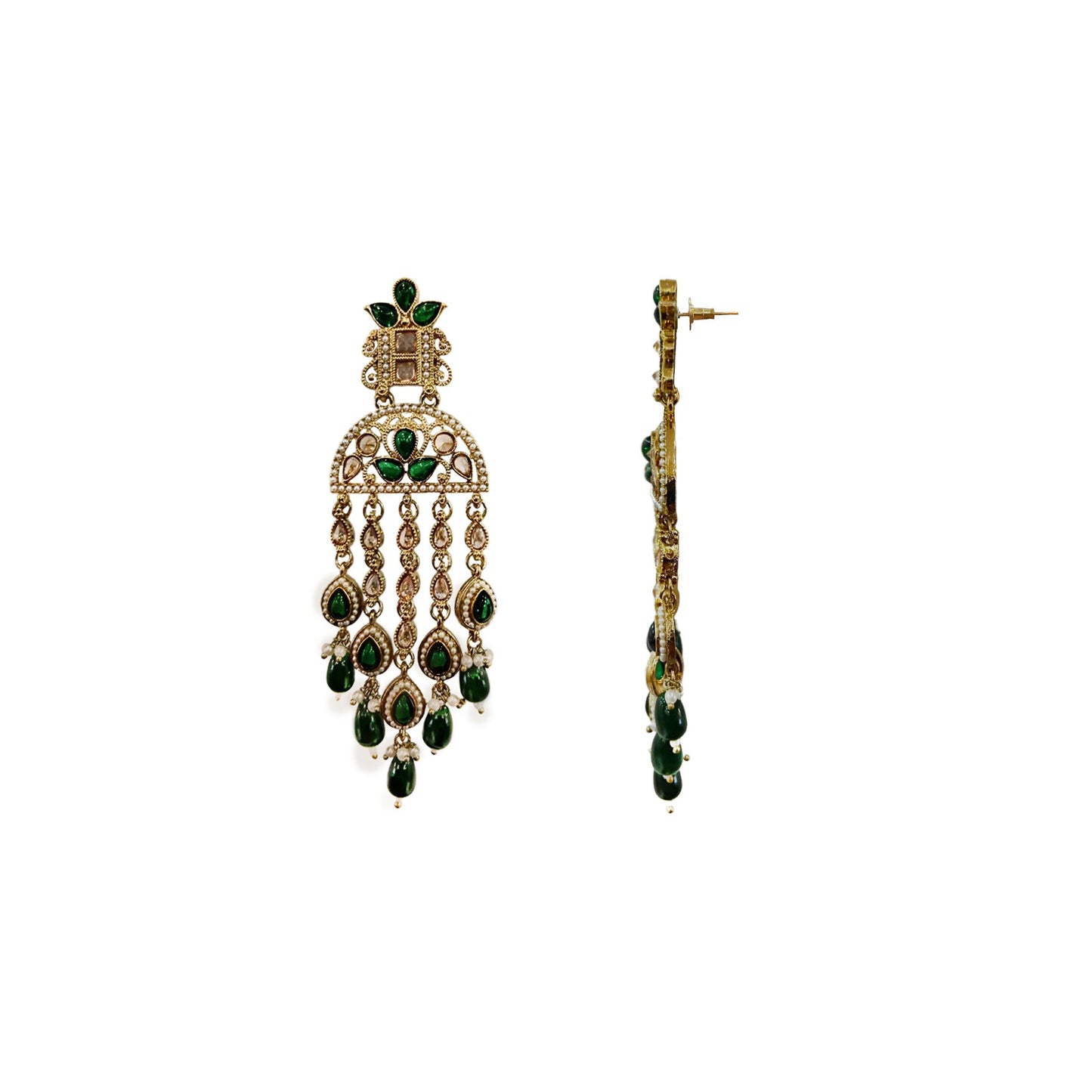 Aarohi Emerald Dangler Earrings