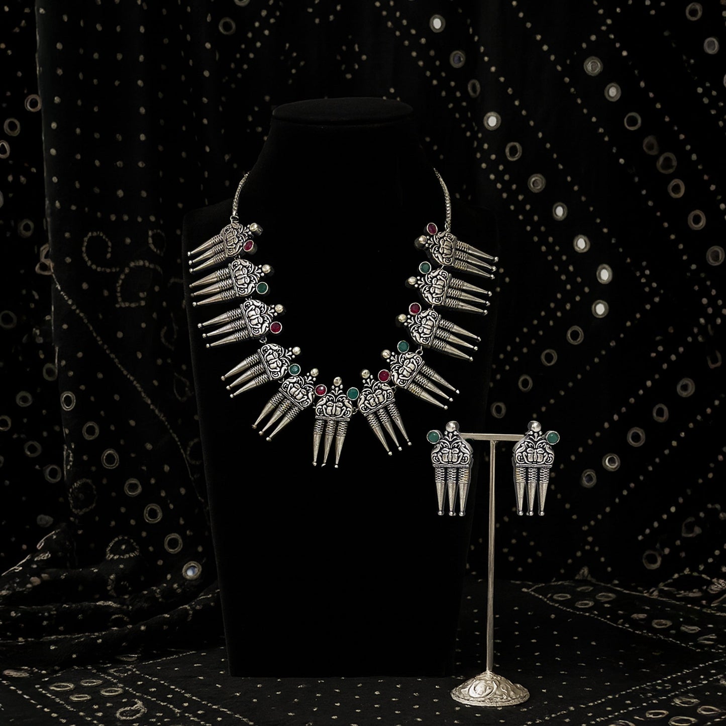 Neerja Oxidised Necklace Set