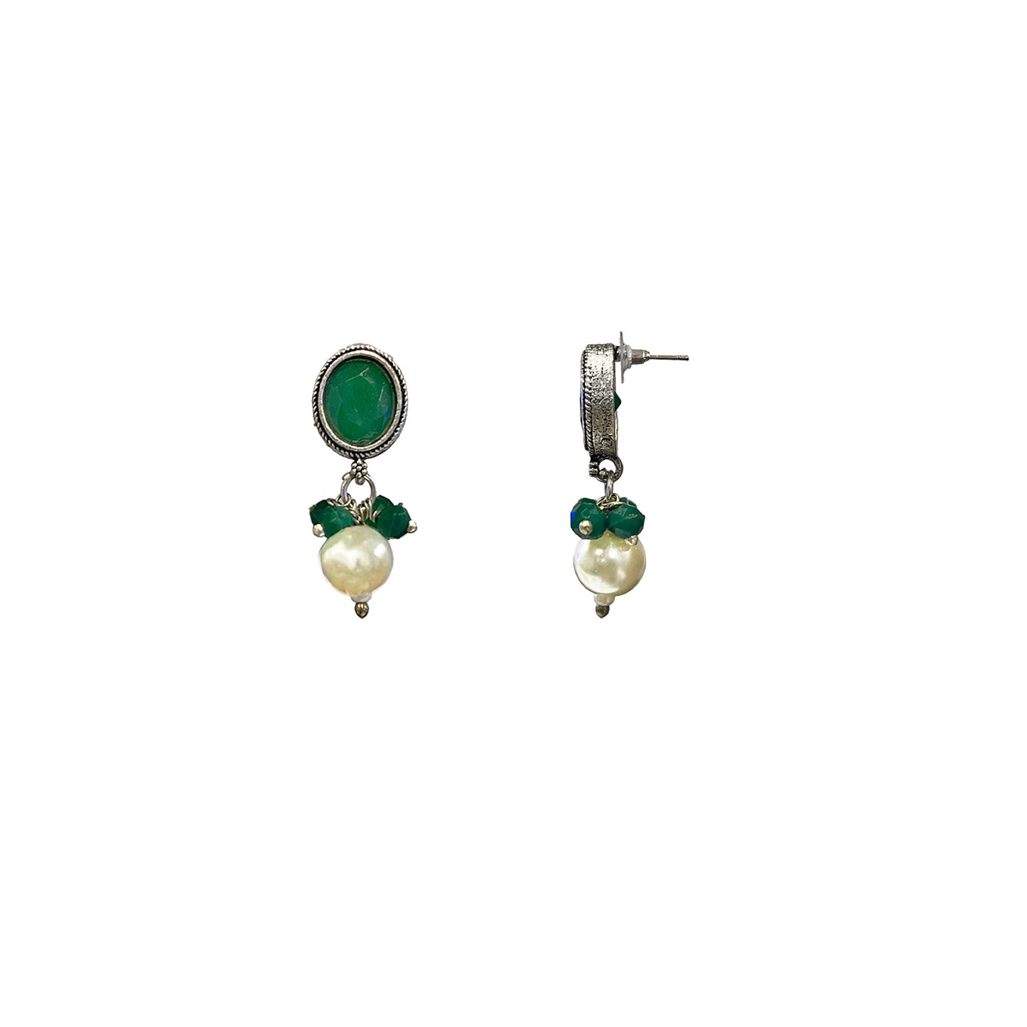 Heer Oxidised Green Choker Set