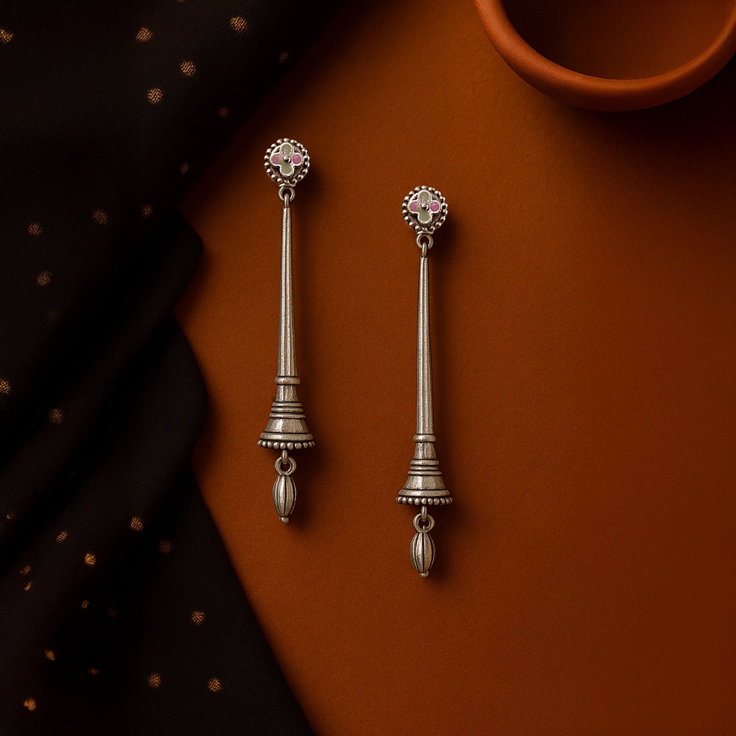 Jaanvi Oxidised Dangler Earrings