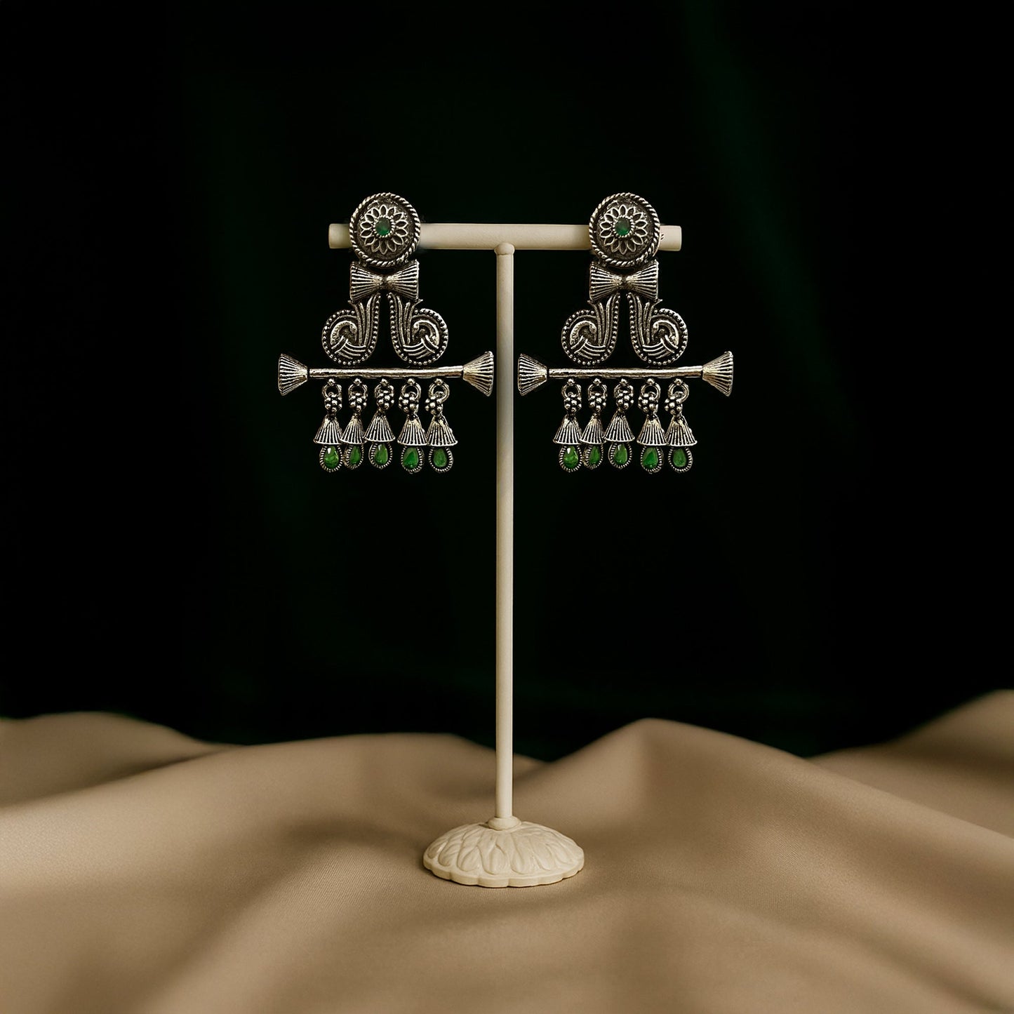 Naadya Oxidised Drop Earrings