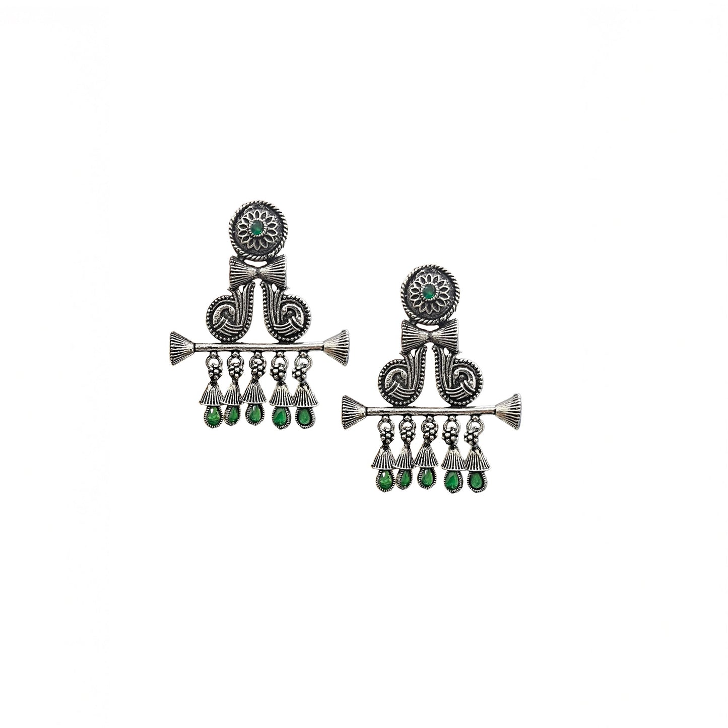 Naadya Oxidised Drop Earrings