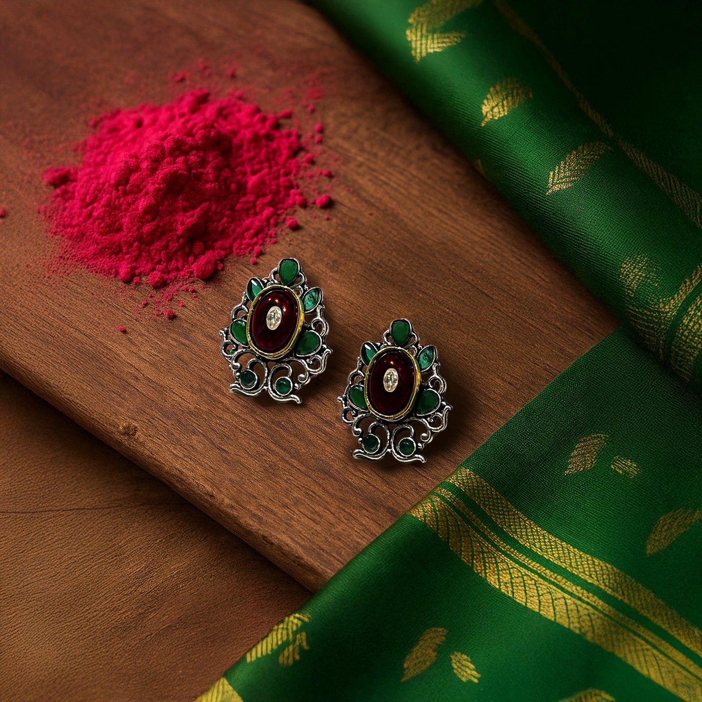 Pihu Oxidised Studs