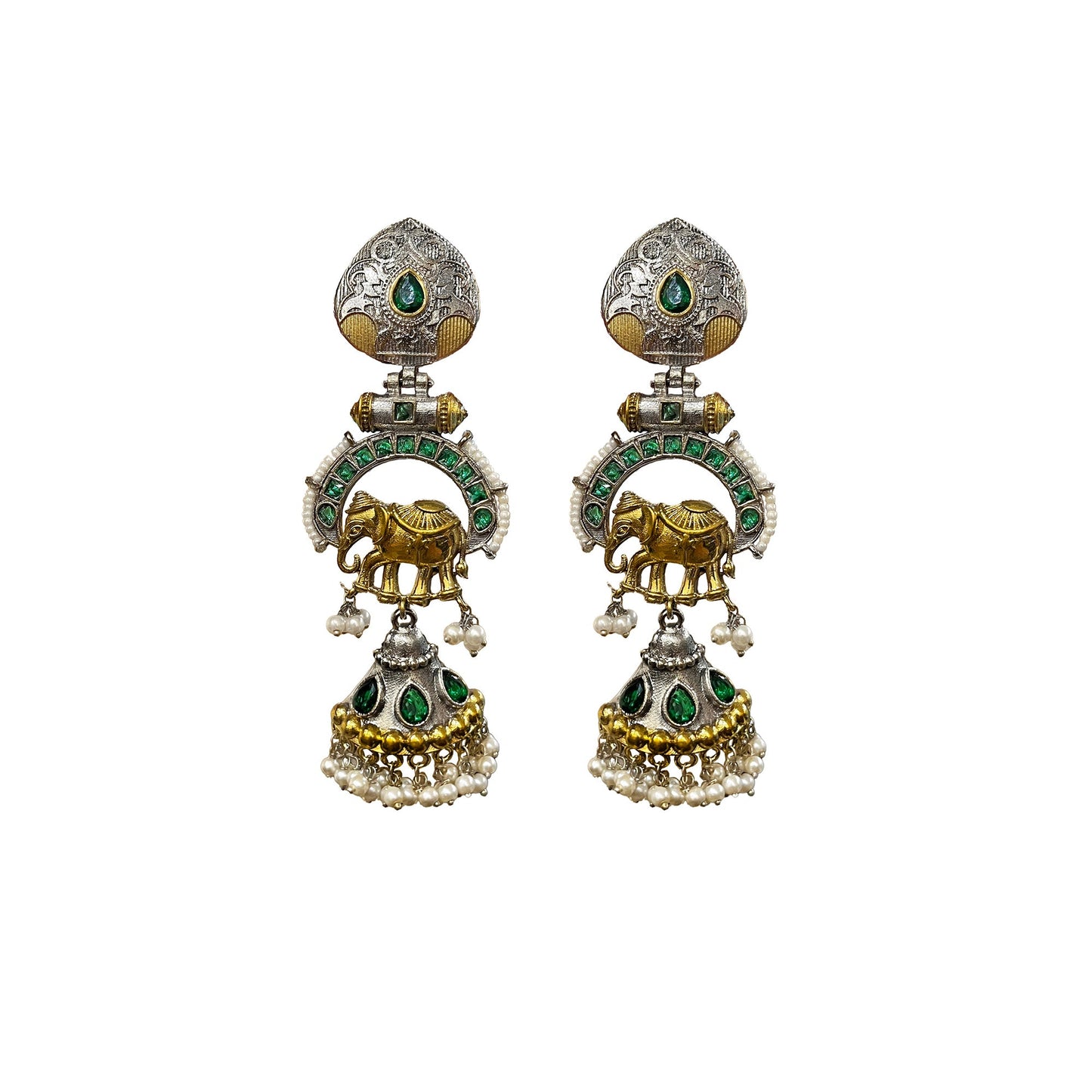 Anushree Two Tone dangler Earrings