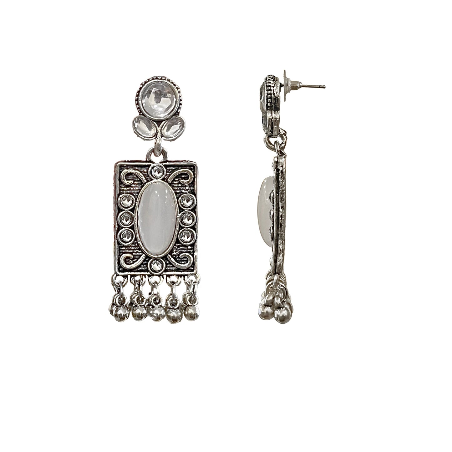 Hema Oxidised Dangler Earrings
