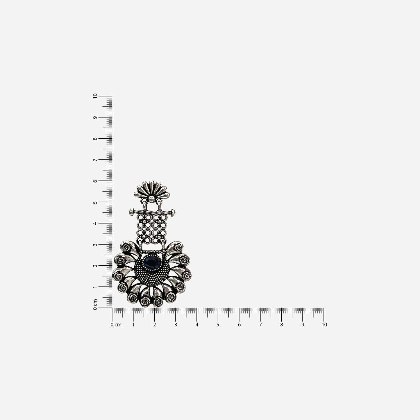 Meghna Silver Oxidized Dangler Earrings