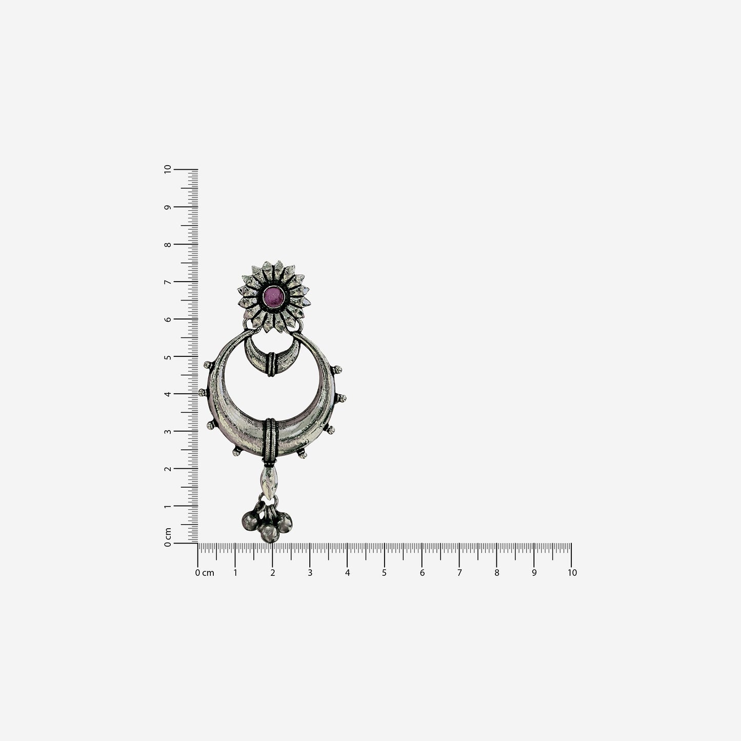 Vidhi Silver Oxidized Dangler Earrings